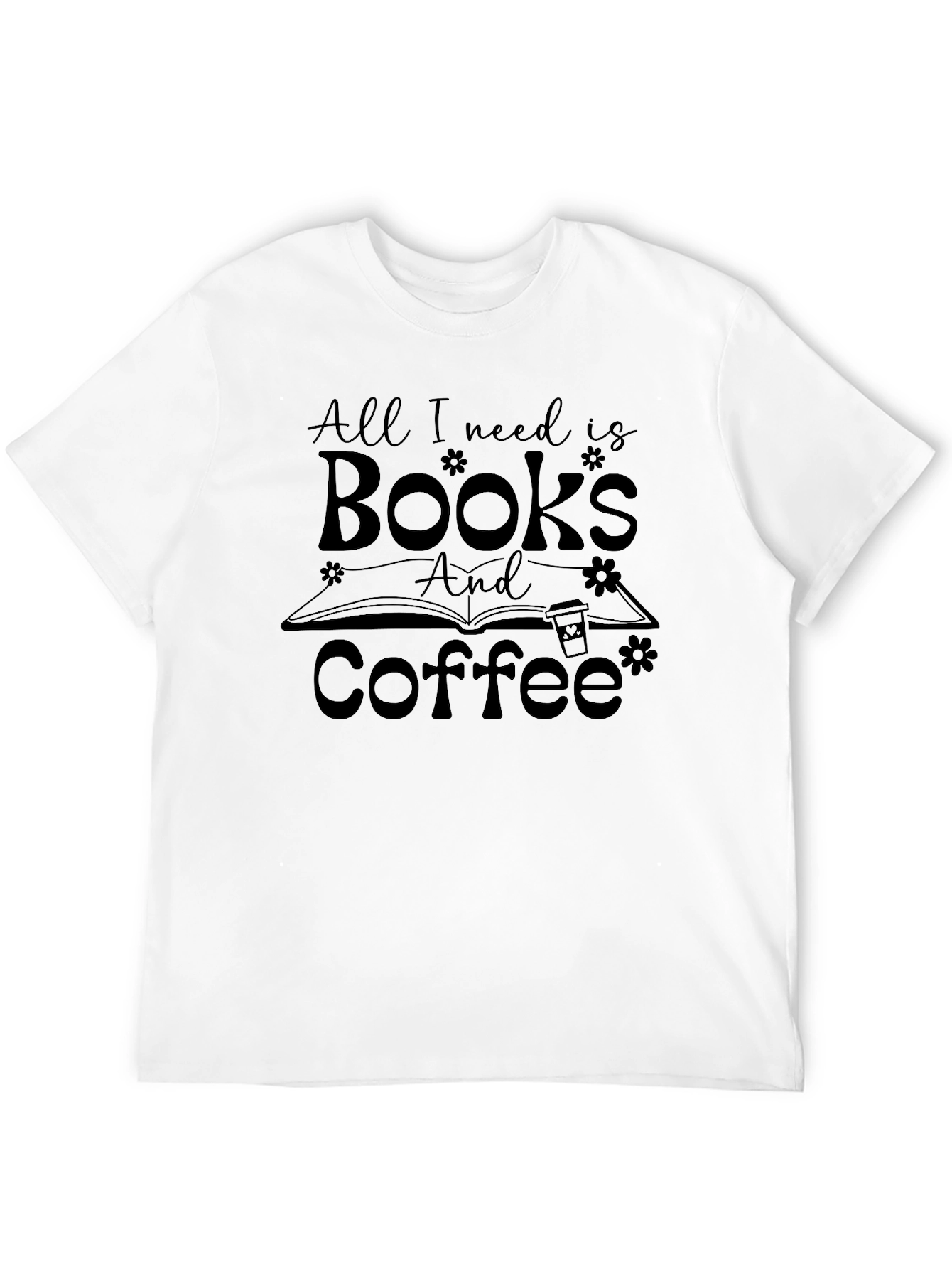 Black Books and Coffee Graphic T-Shirt view 12