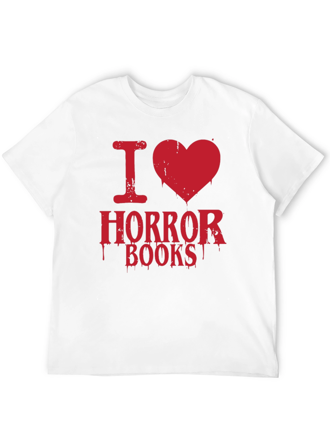 Black I Heart Horror Books T-Shirt view 12