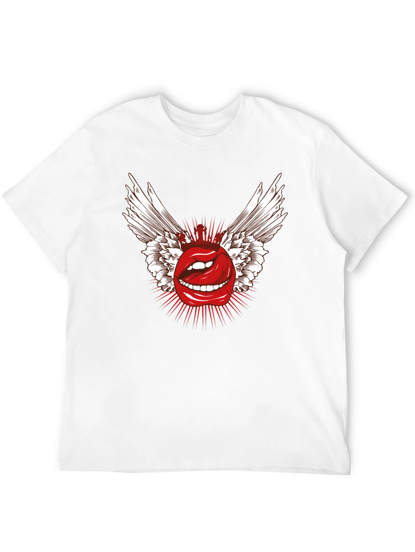 Black Winged Lips Graphic T-Shirt - Bold & Edgy view 12