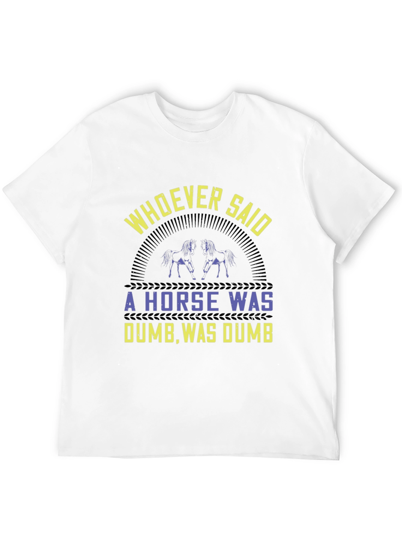 Black Horse Lover Graphic Tee - Whoever Said a Horse Was Dumb T-Shirt view 12