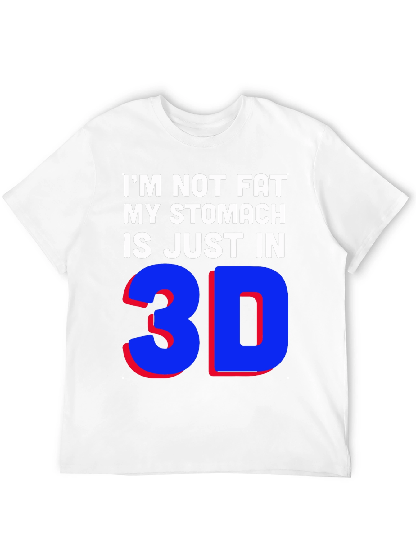 Black Funny 3D Stomach T-Shirt - Black Graphic Tee view 12