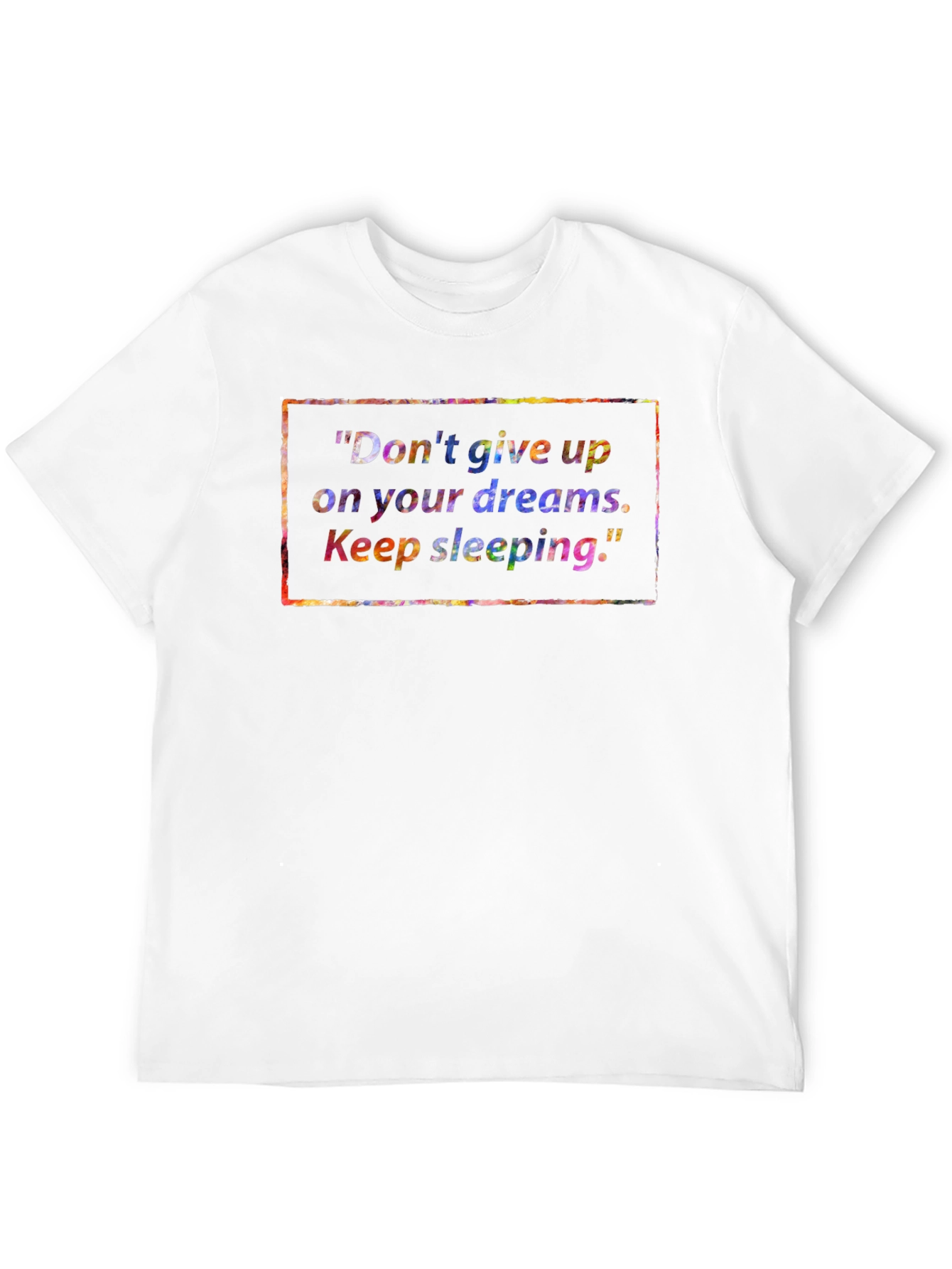 Black Motivational T-Shirt - Don't Give Up on Your Dreams view 12