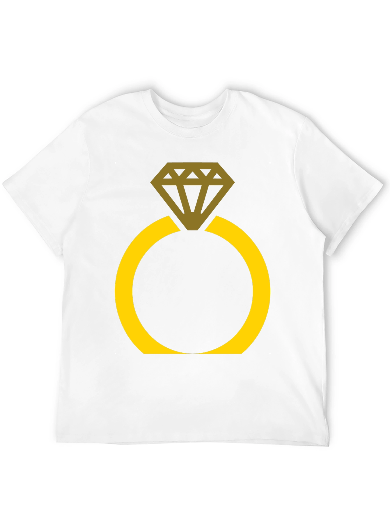 Black Engagement Ring Graphic Tee - Novelty Black T-Shirt view 12