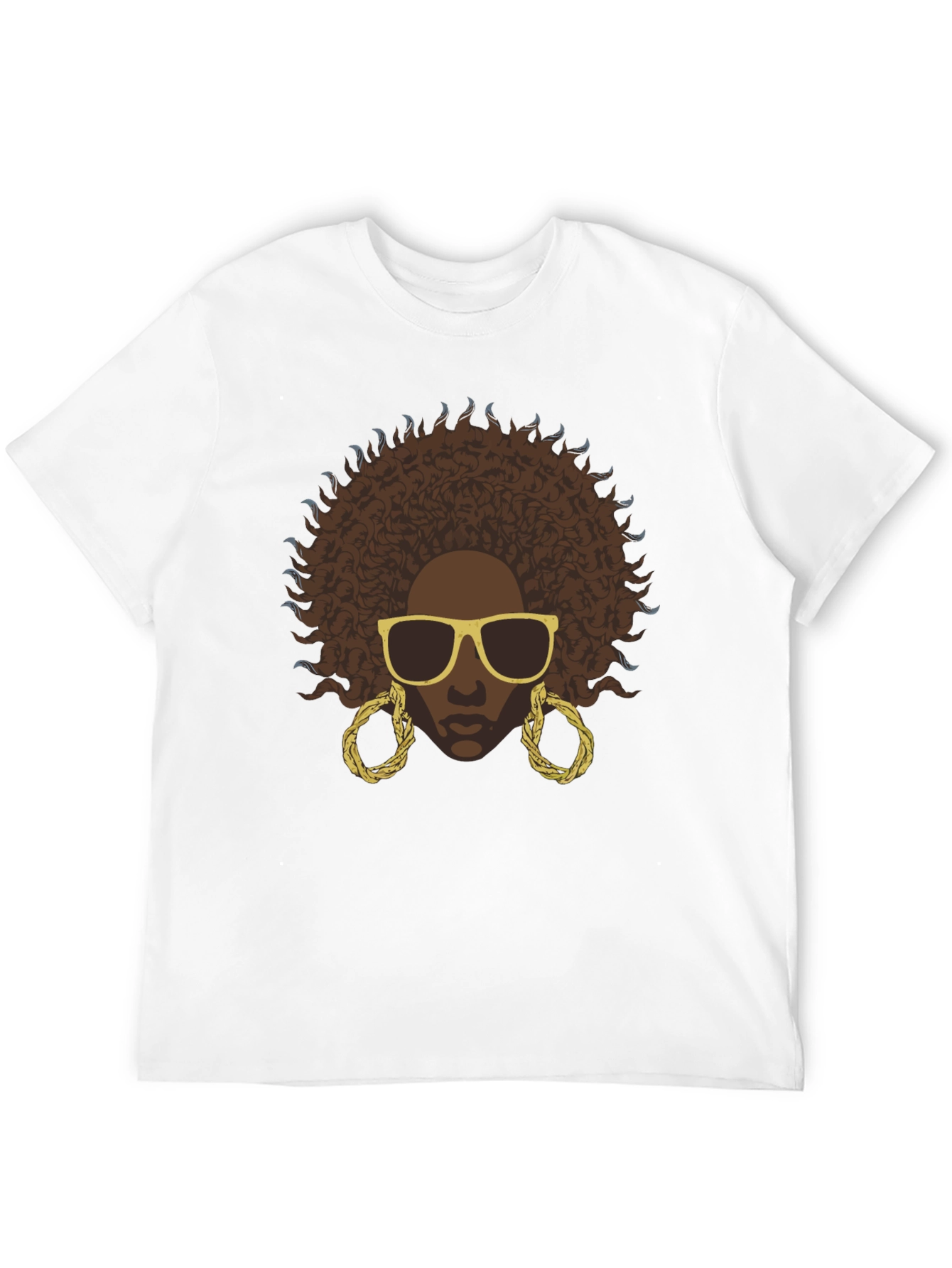 Black Afro Woman Graphic Black T-Shirt view 12