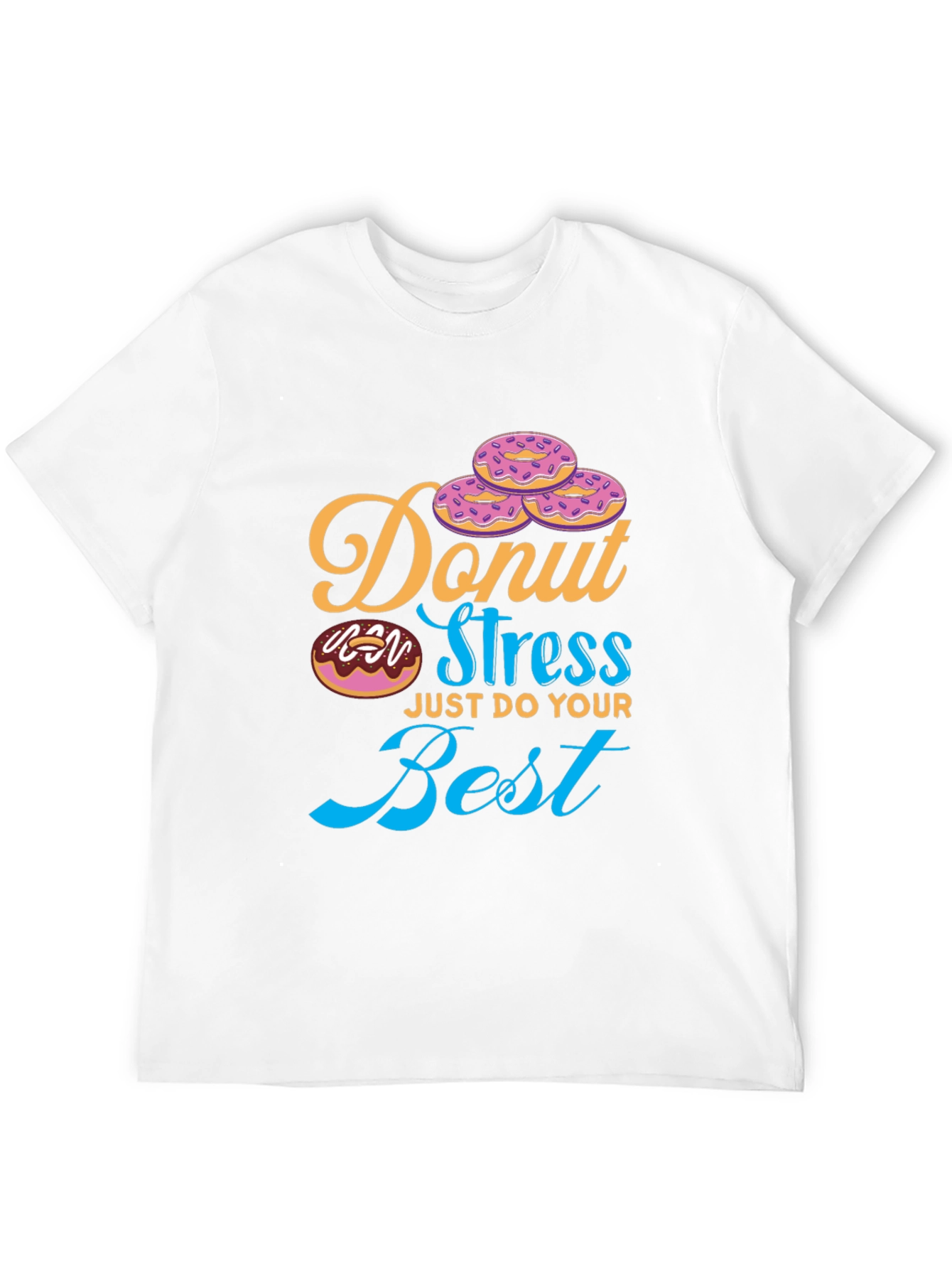 Black Donut Stress T-Shirt - Just Do Your Best Tee view 12