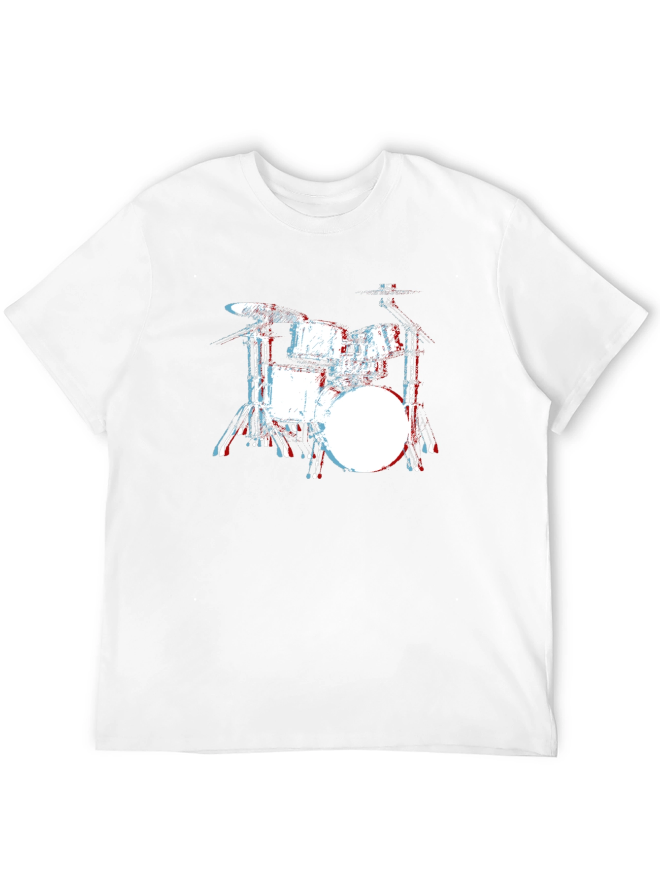 Black Drum Kit Graphic Black T-Shirt view 12