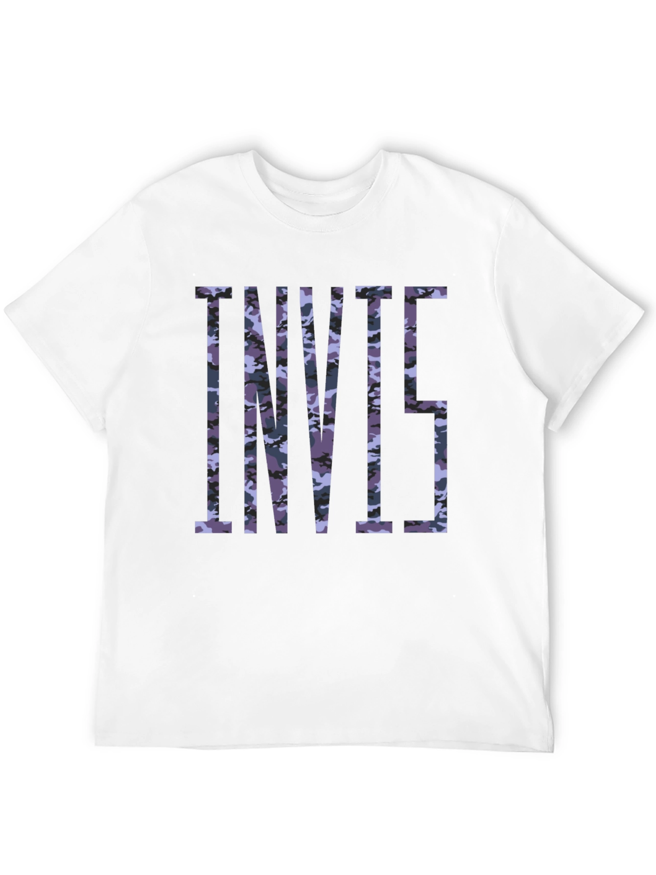 Black Camouflage Print Black T-Shirt view 12