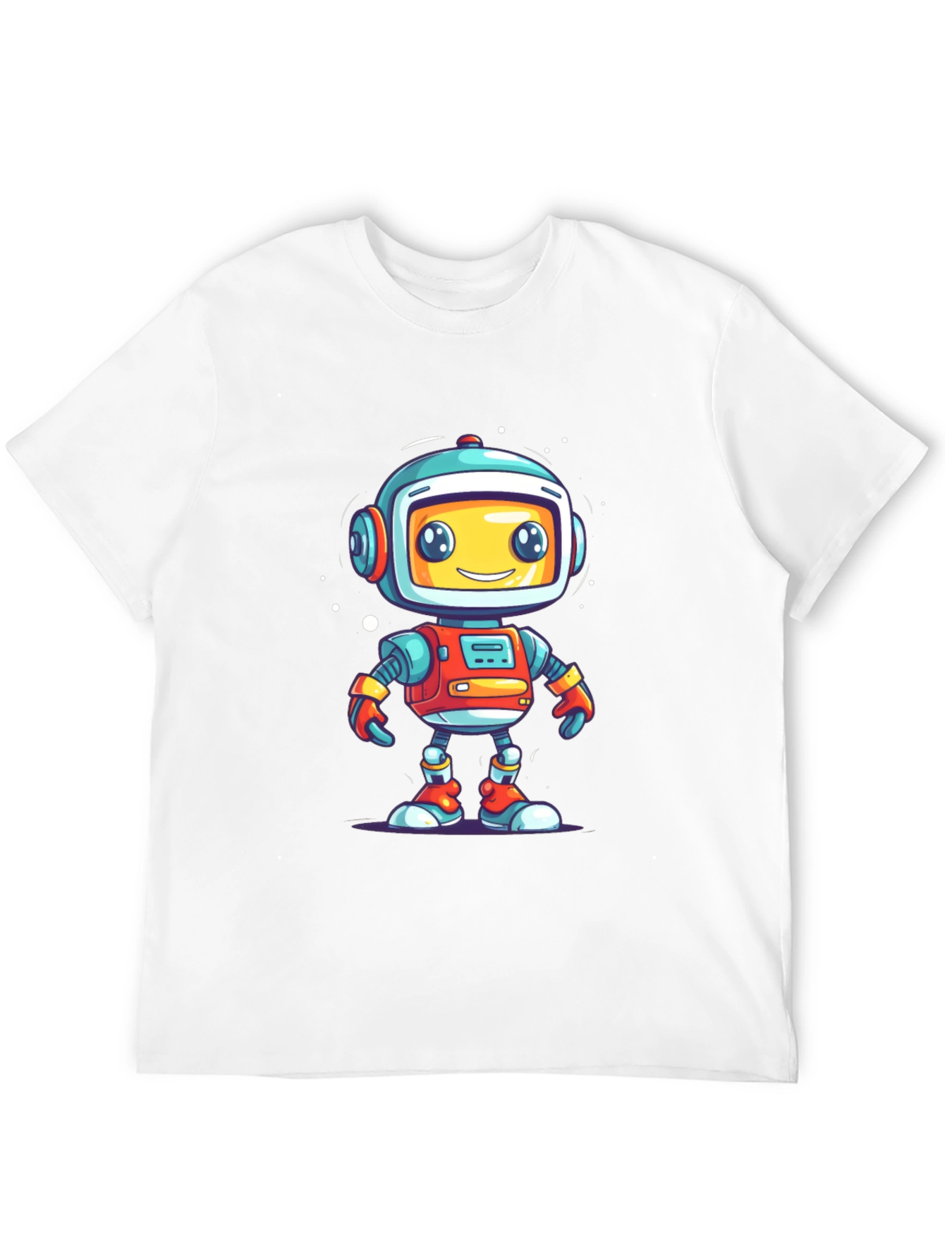 Black Fun Robot Graphic T-Shirt - Black view 12