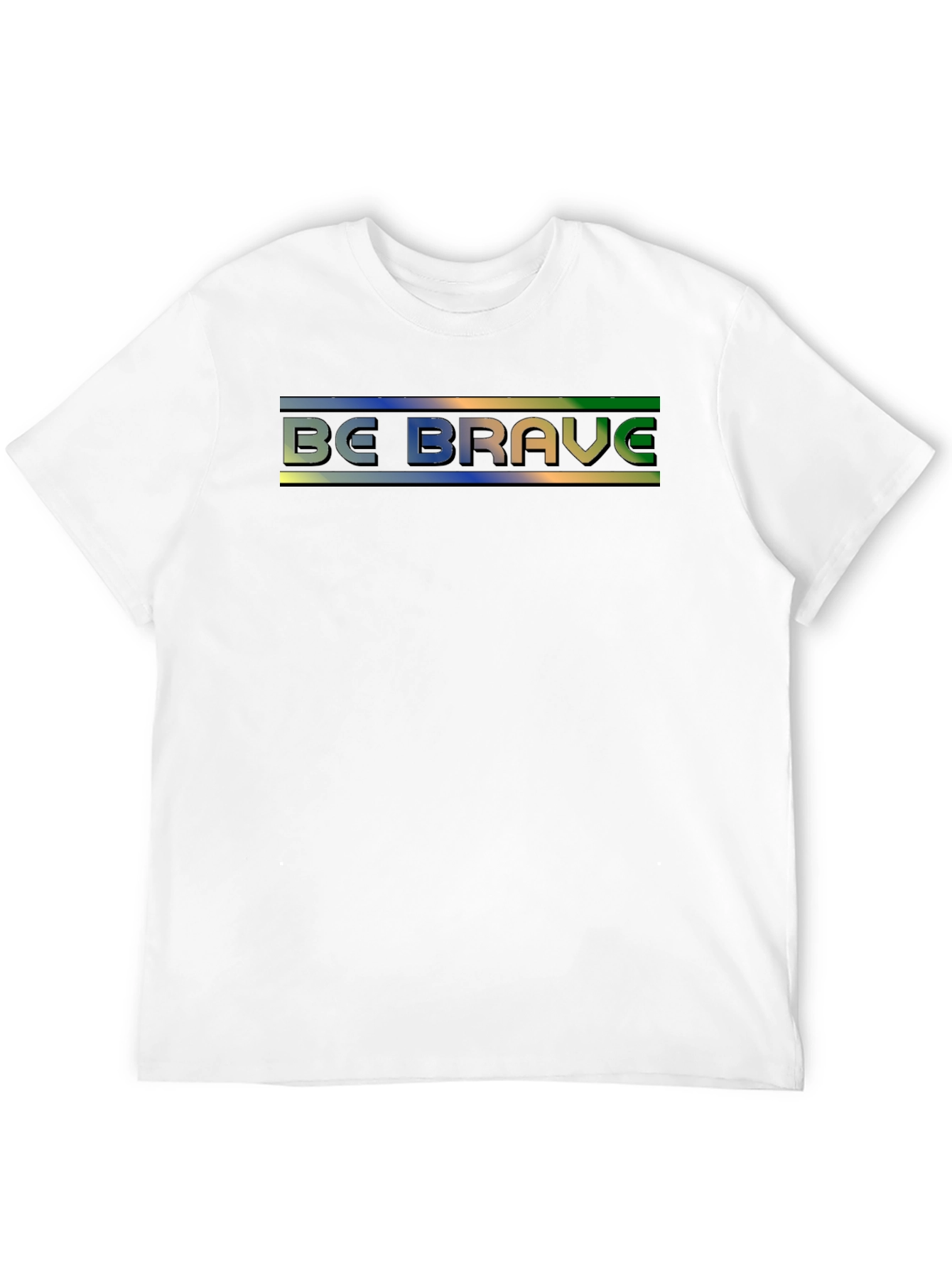 Black Be Brave T-Shirt - Gradient Text Design view 12