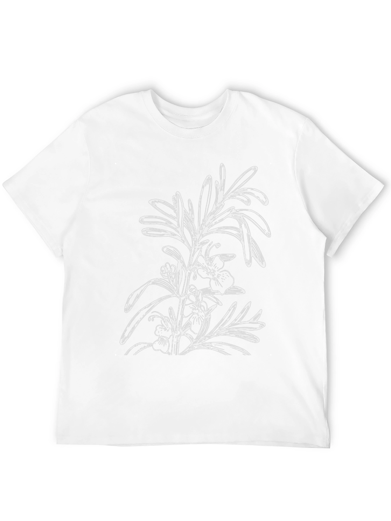 Black Black T-Shirt with Floral Botanical Graphic view 12