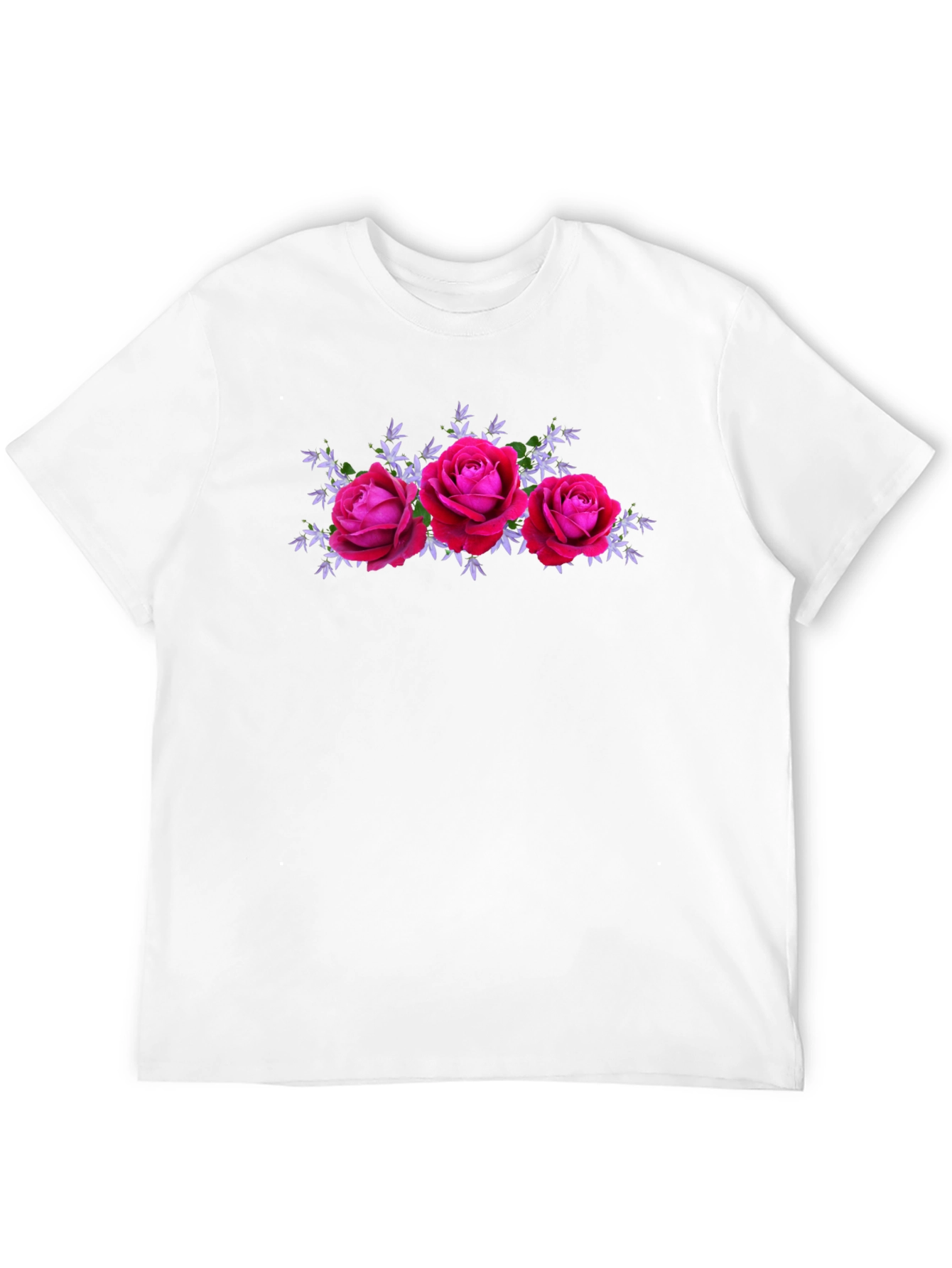 Black Floral Rose Graphic Black T-Shirt view 12