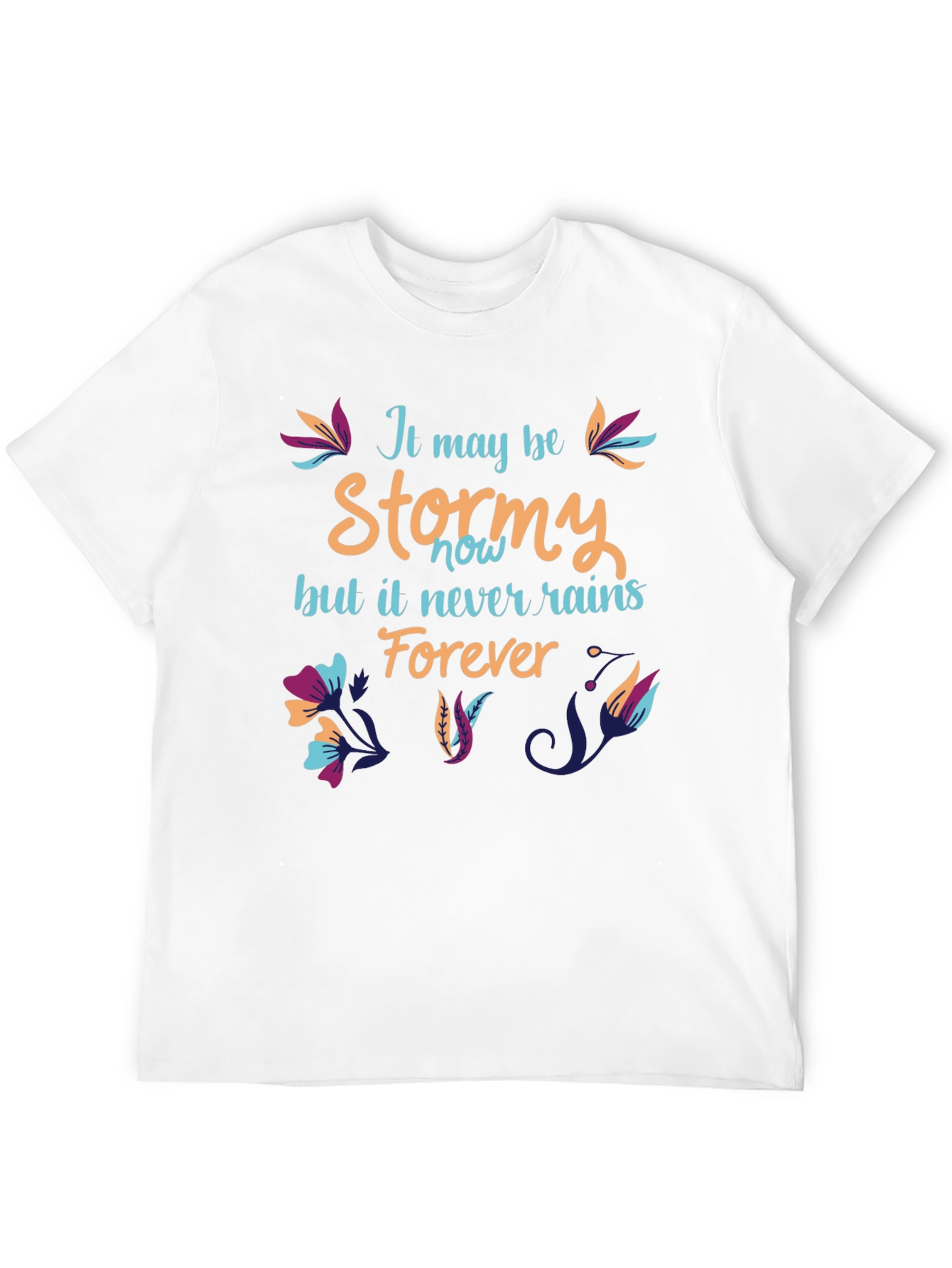 Black Stormy T-Shirt: It Never Rains Forever view 12