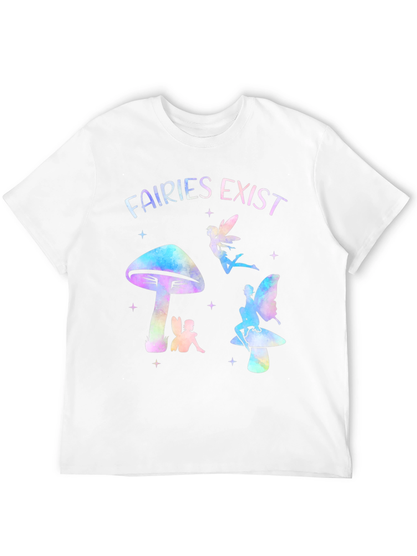 Fairies Exist Graphic Tee - Magical Mushroom Design - 12