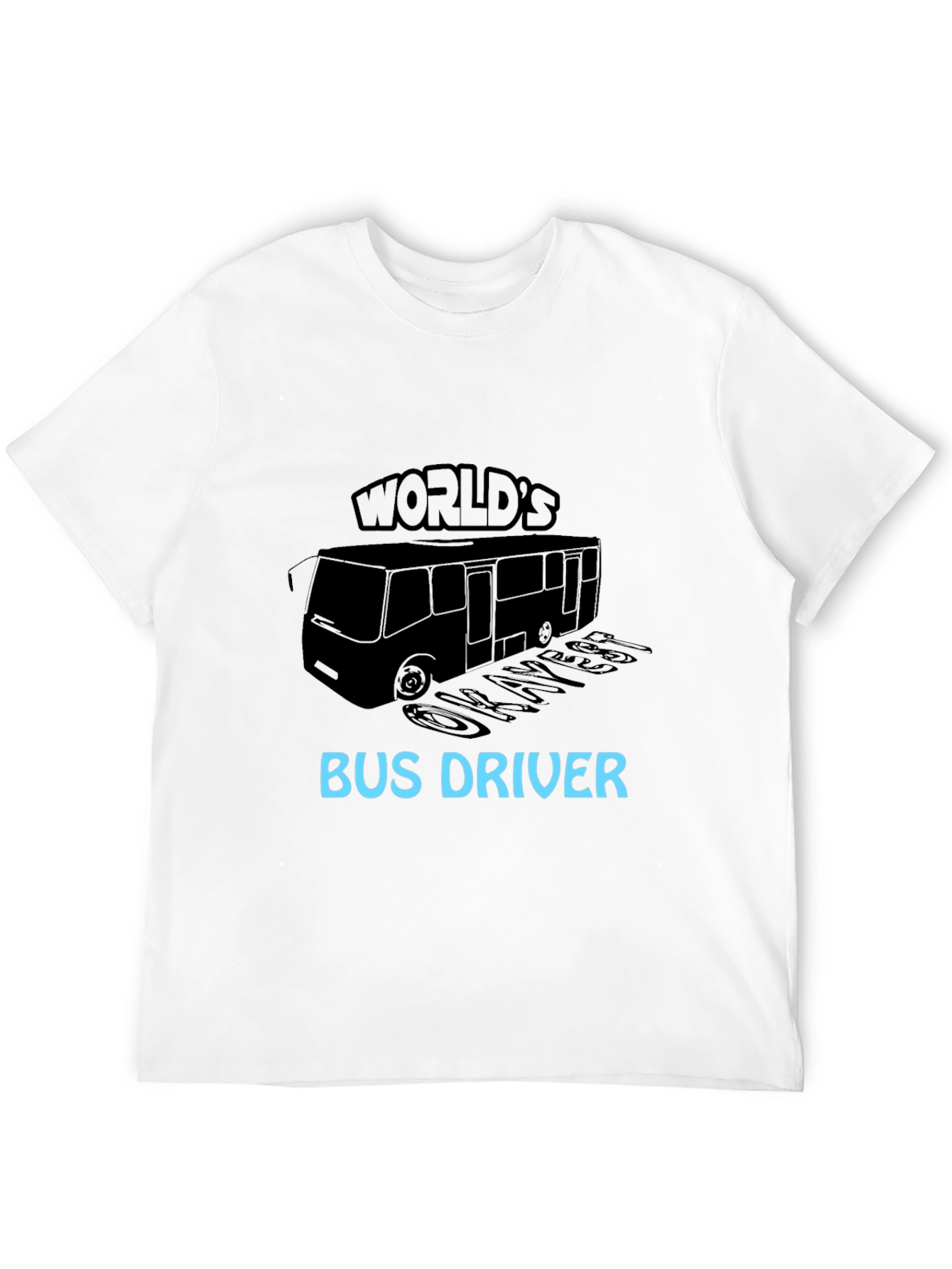 Black World's Okayest Bus Driver Black T-Shirt view 12