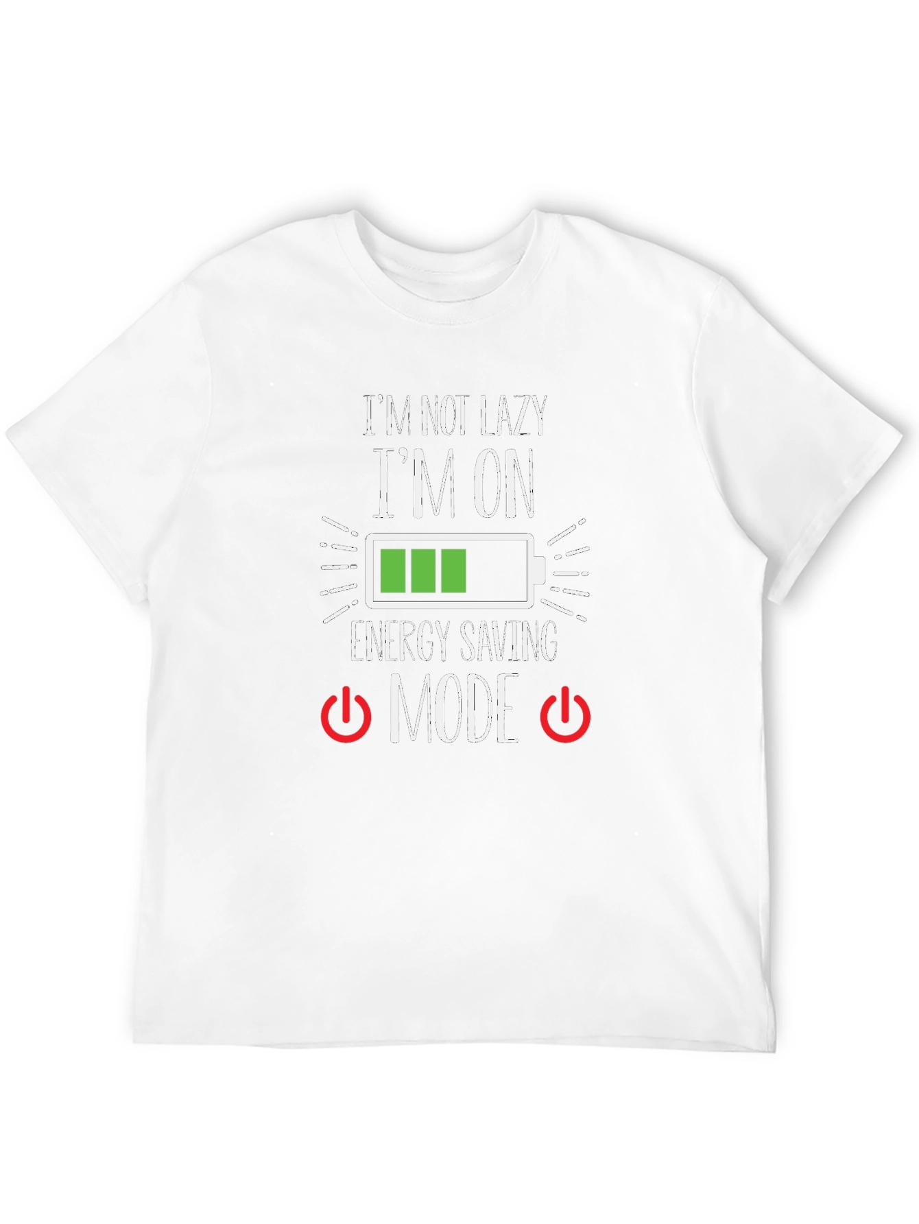 Energy Saving Mode T-Shirt - Funny Lazy Humor Tee - 12