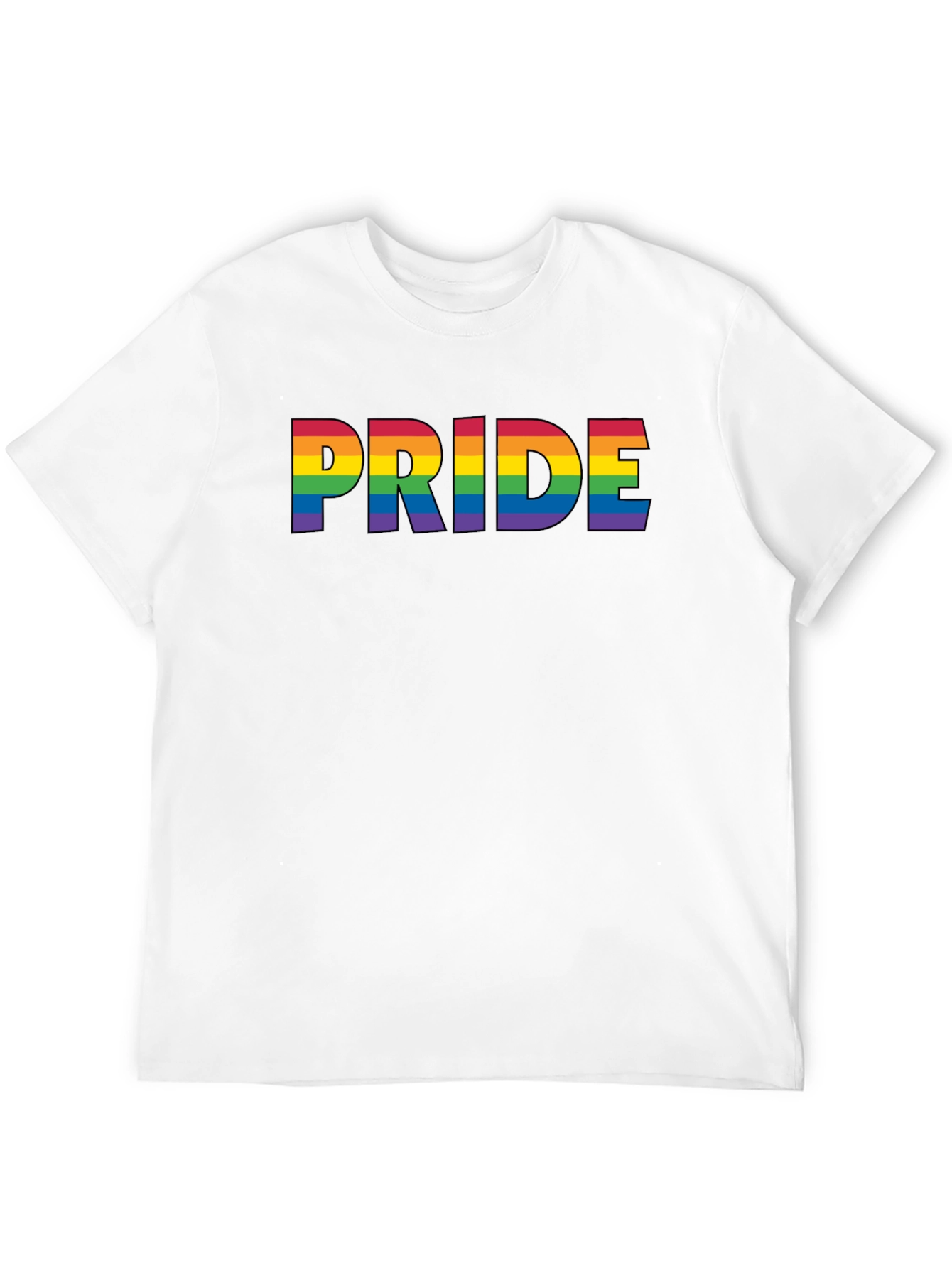 Black Pride Rainbow Graphic Tee - Black Cotton Blend T-Shirt view 12