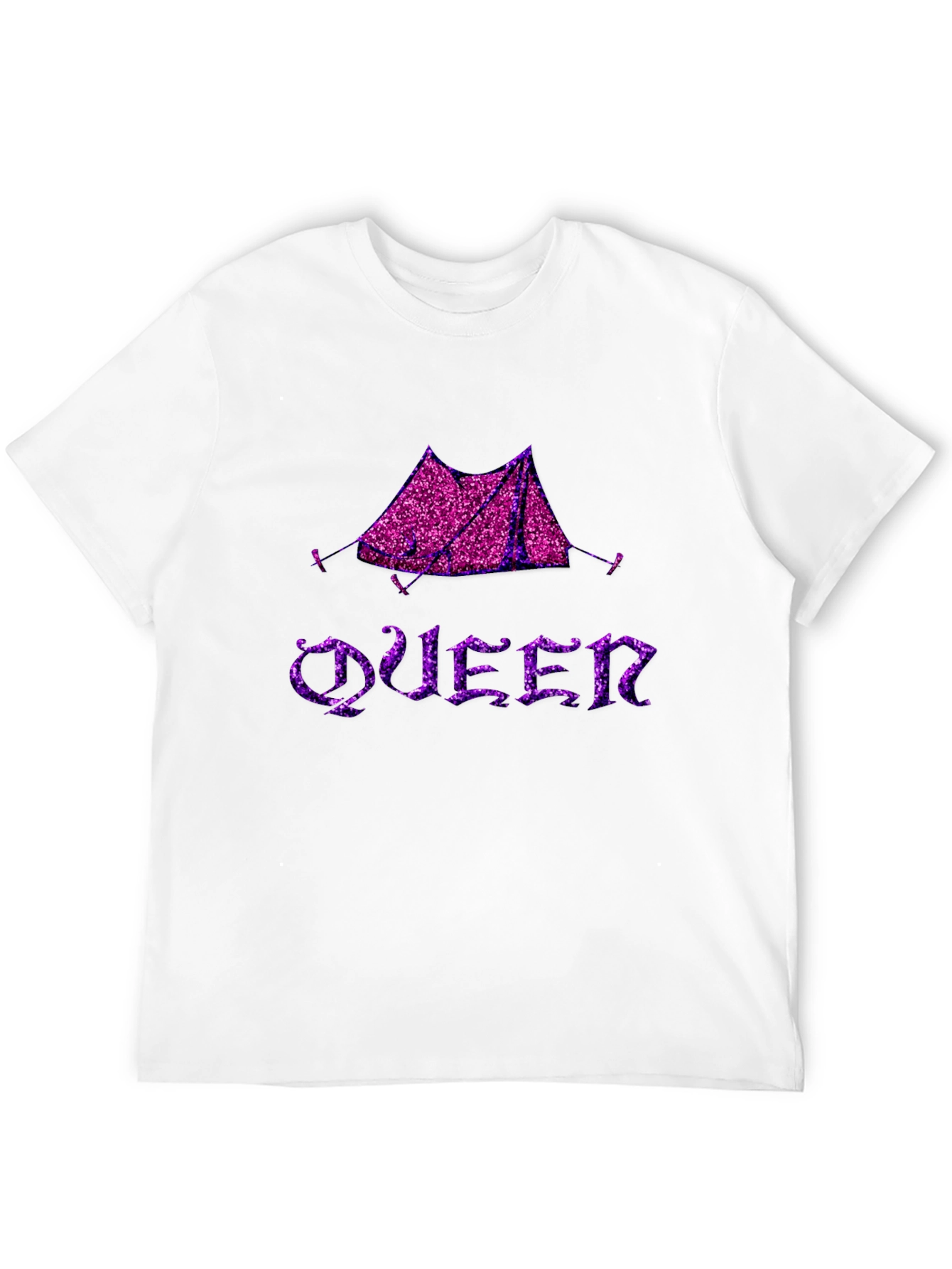 Black Glittery Tent Queen Graphic T-Shirt view 12