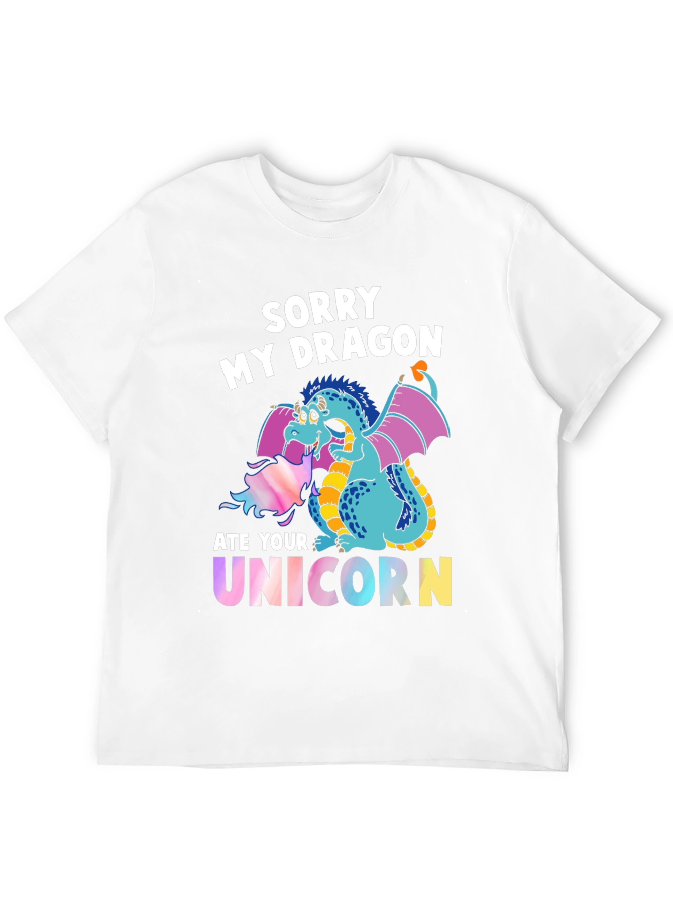 Black Sorry My Dragon Ate Your Unicorn T-Shirt view 12