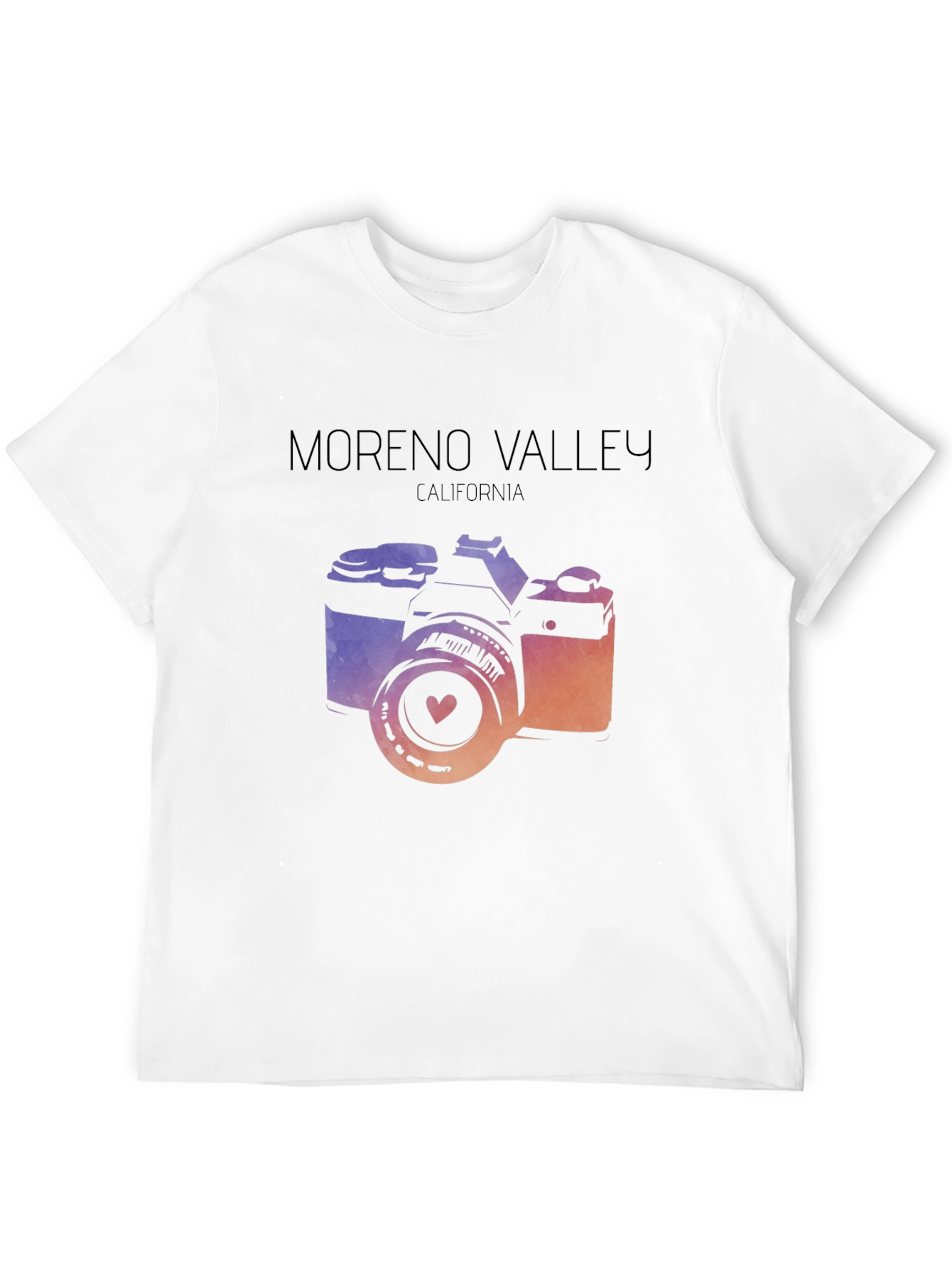 Black Moreno Valley California Camera T-Shirt view 12
