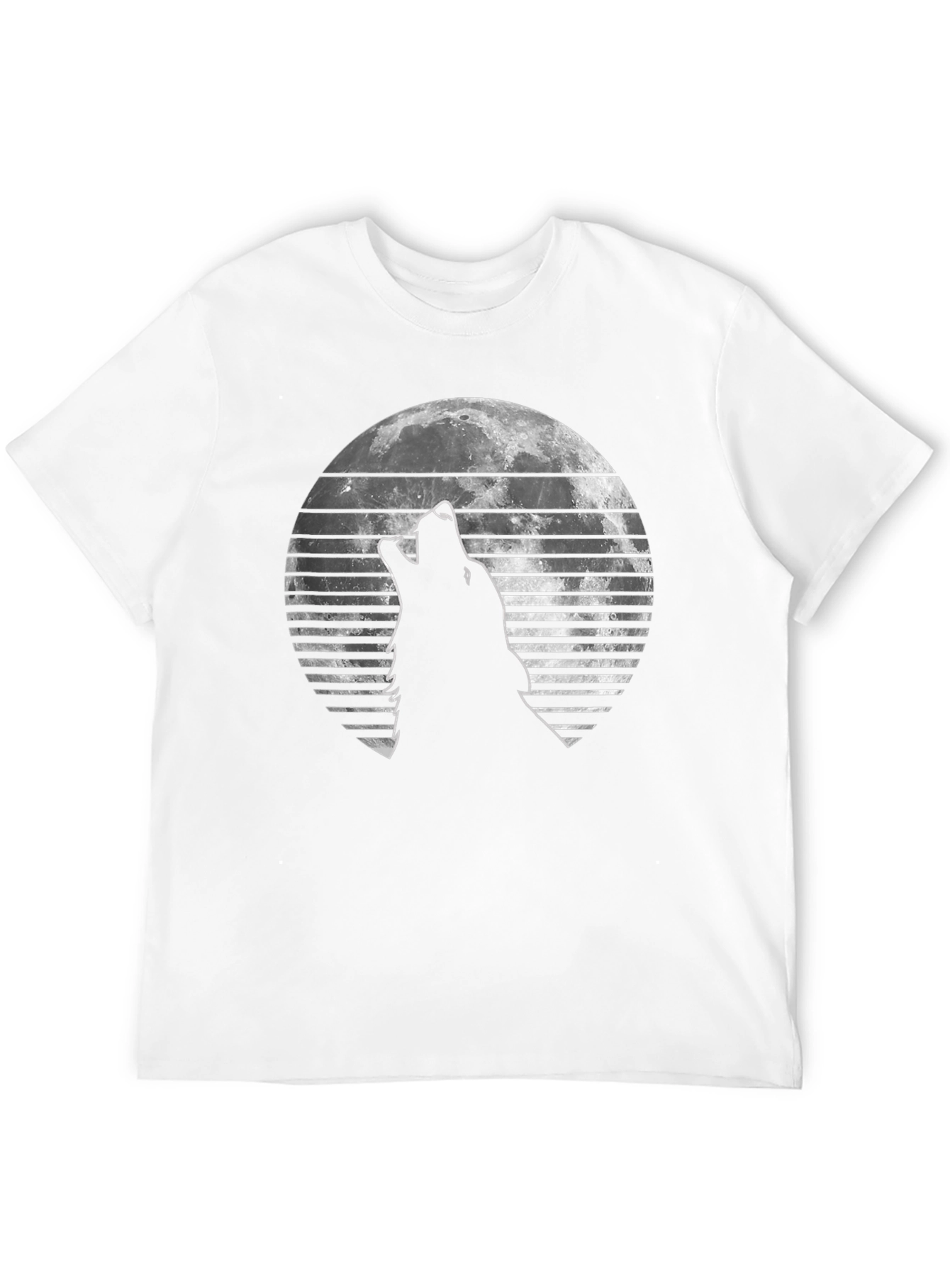 Black Wolf Moon Graphic Tee - Black Cotton T-Shirt view 12