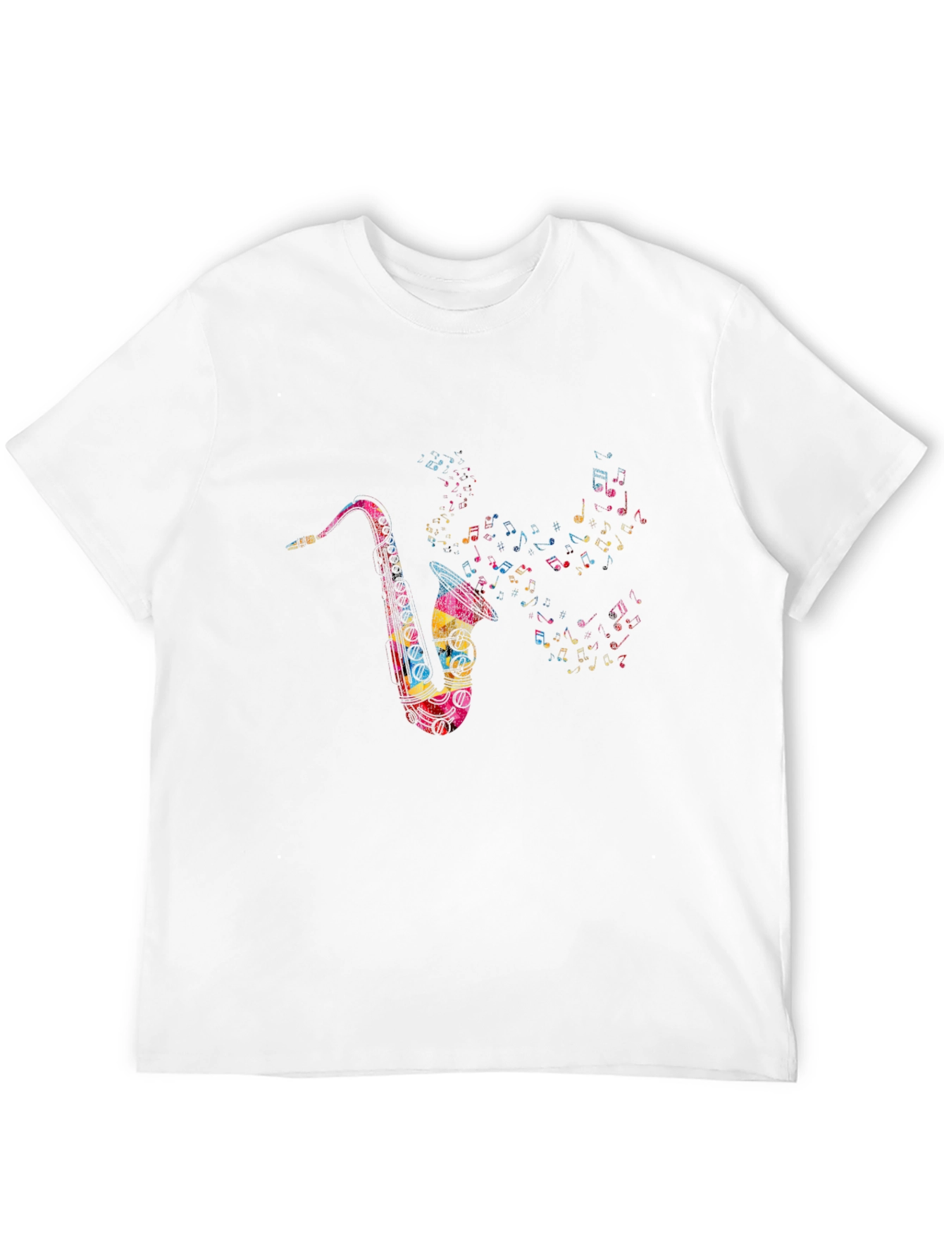 Black Saxophone Music Note T-Shirt - Mens view 12