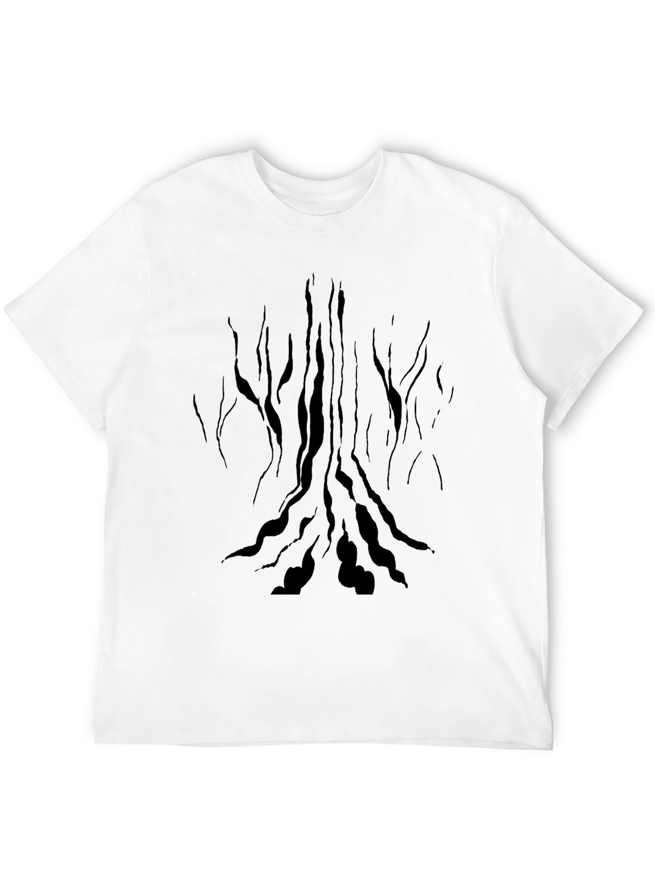 Black Abstract Tree Black T-Shirt view 12