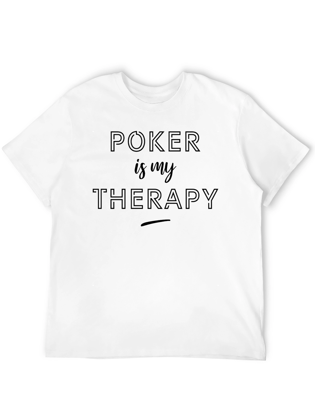 Black Poker is My Therapy Black Graphic Tee view 12