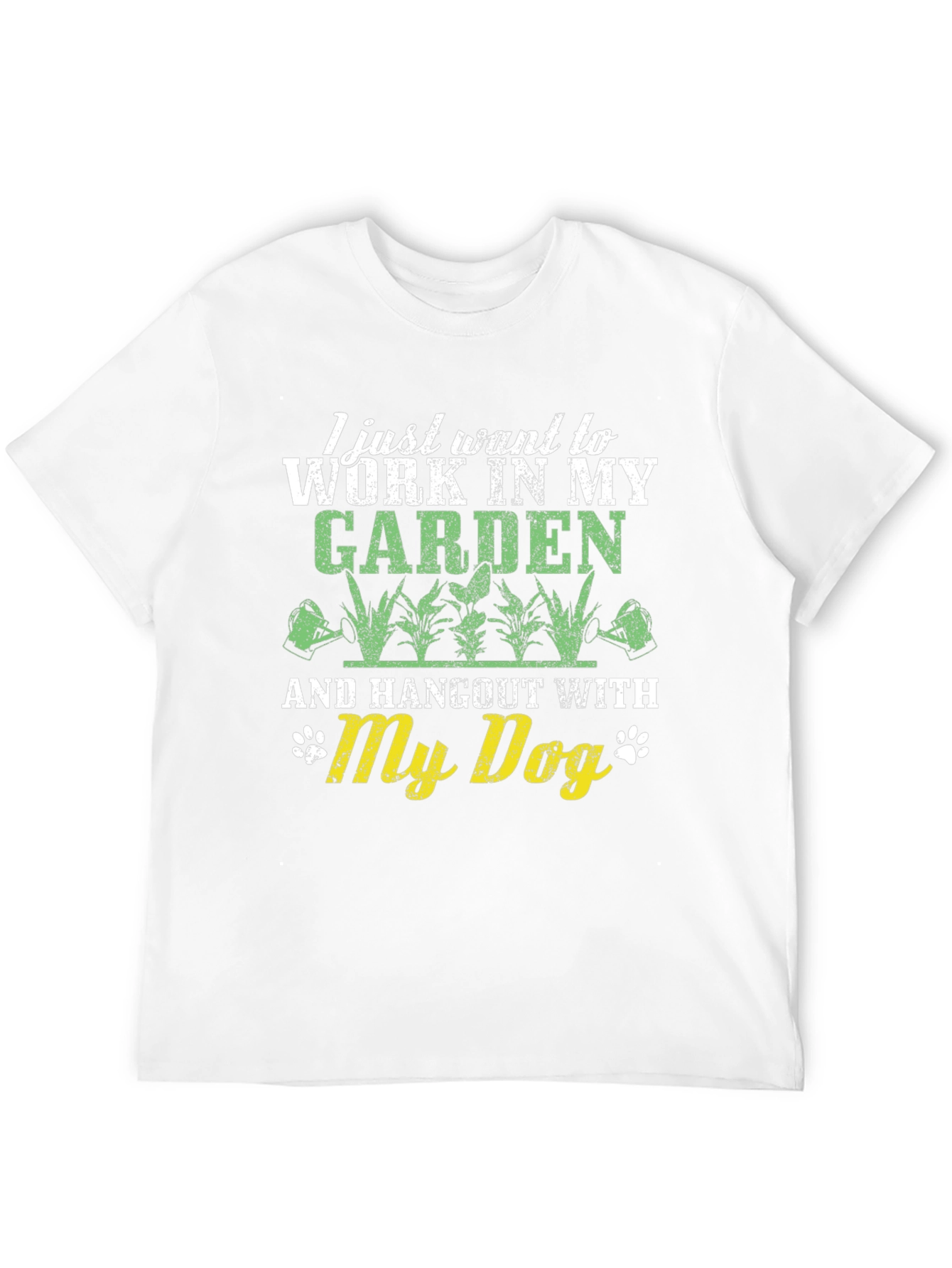 Black Gardening & Dog Lover T-Shirt - Men's Black Crew Neck Tee view 12