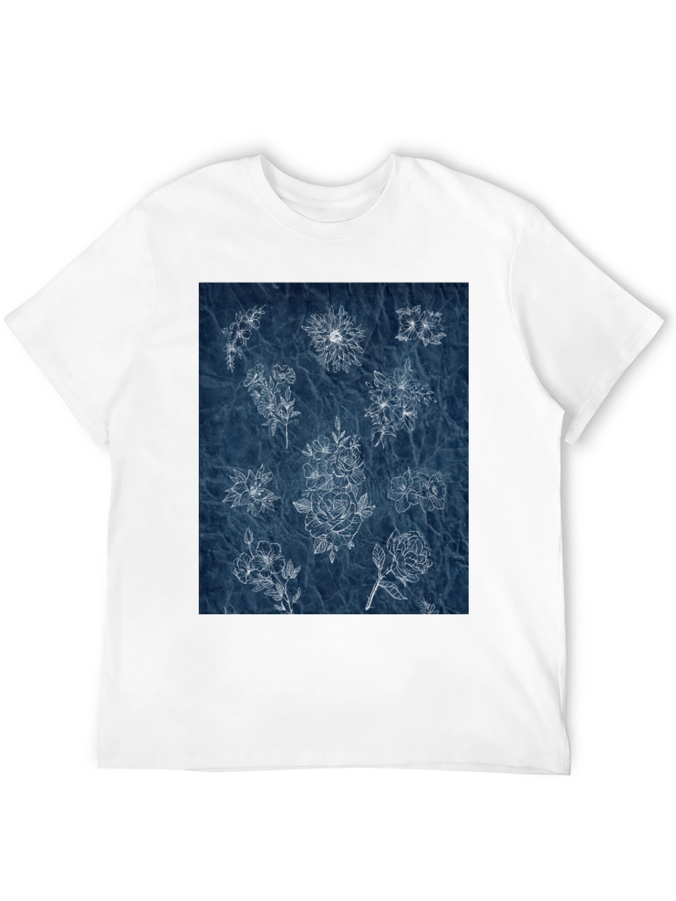 Black Floral Print Black T-Shirt view 12