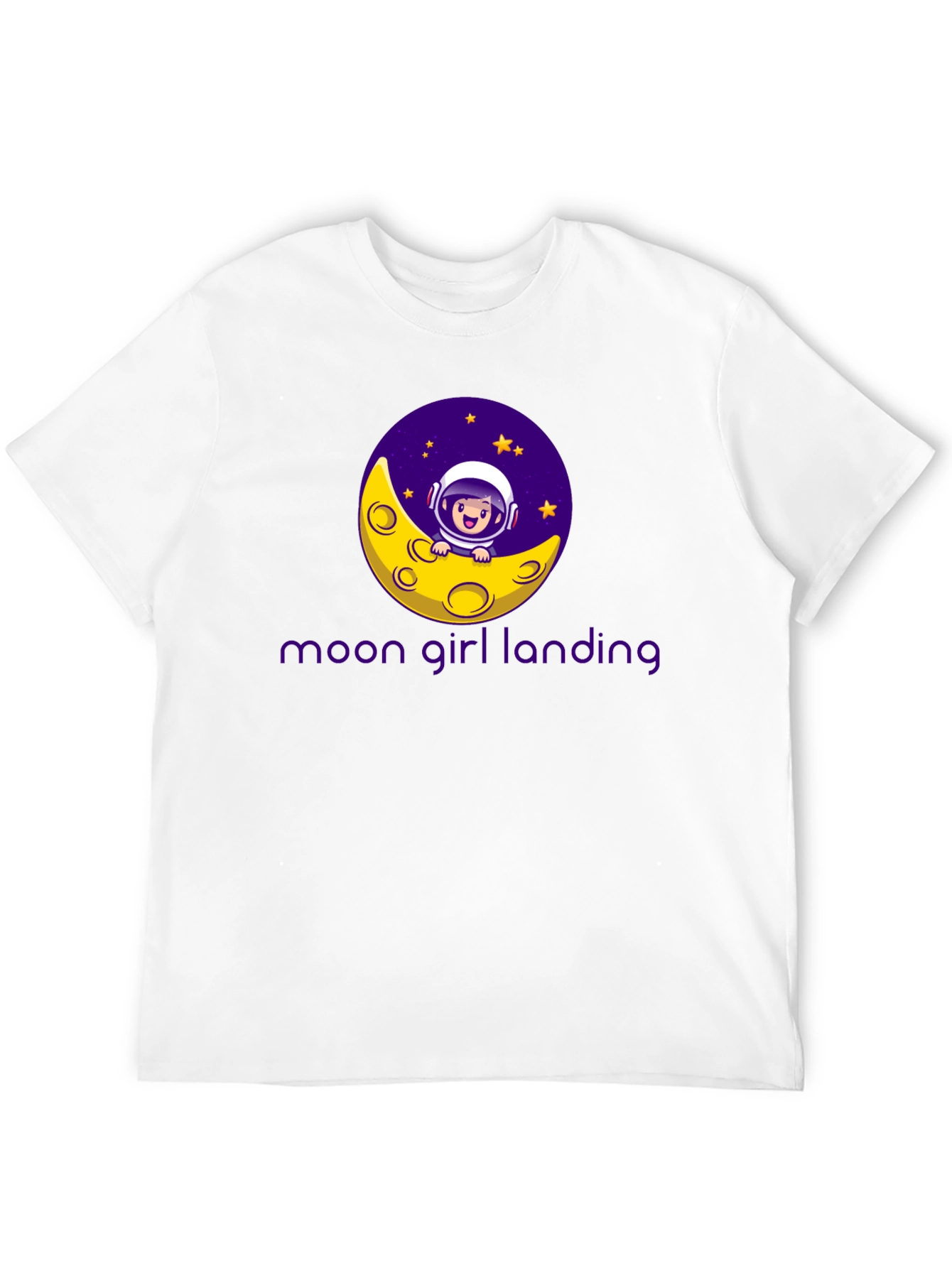 Black Moon Girl Landing Black T-Shirt view 12