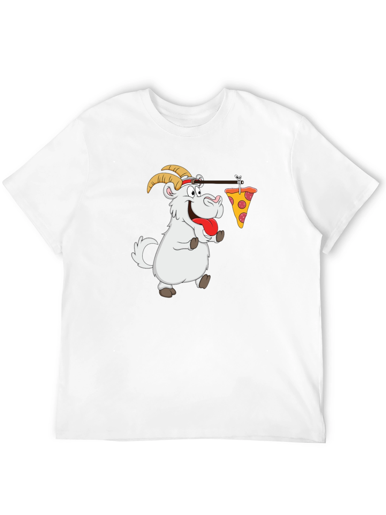 Black Goat Pizza T-Shirt - Funny Graphic Tee view 12
