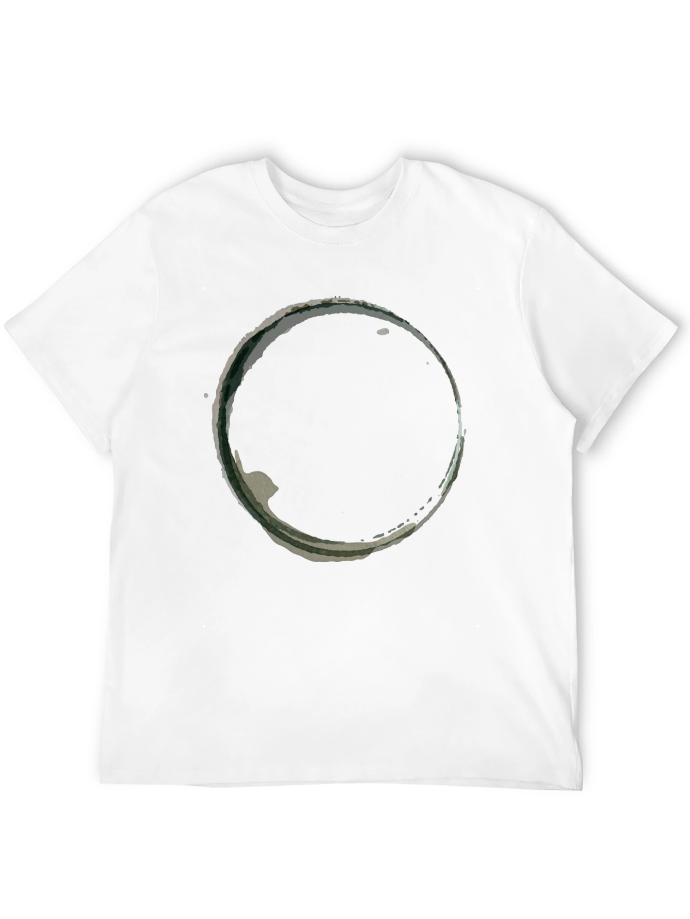 Black Abstract Circle Graphic Black T-Shirt view 12