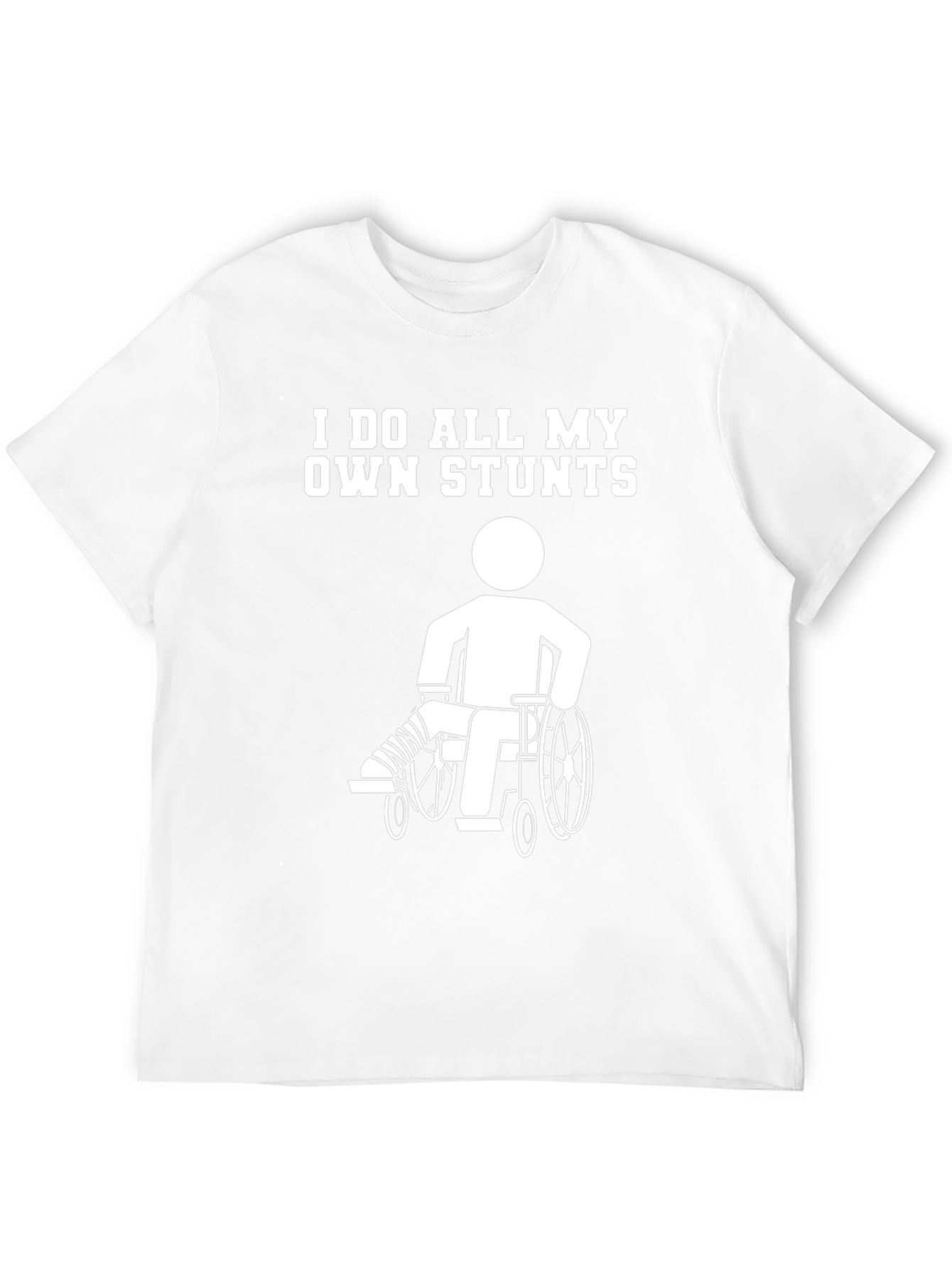 Black Funny "I Do All My Own Stunts" T-Shirt view 12