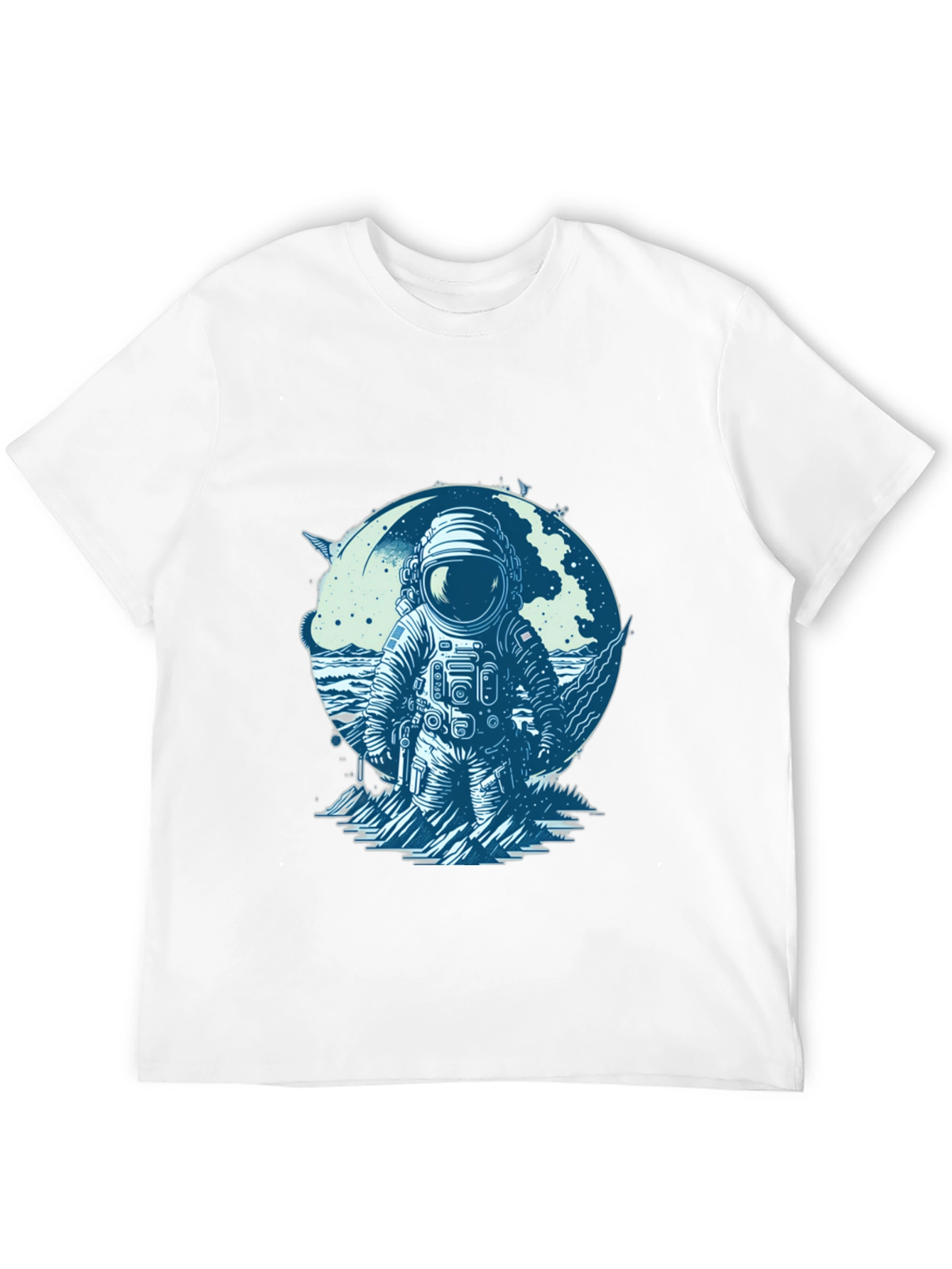 Black Astronaut Graphic Tee - Space Explorer T-Shirt view 12