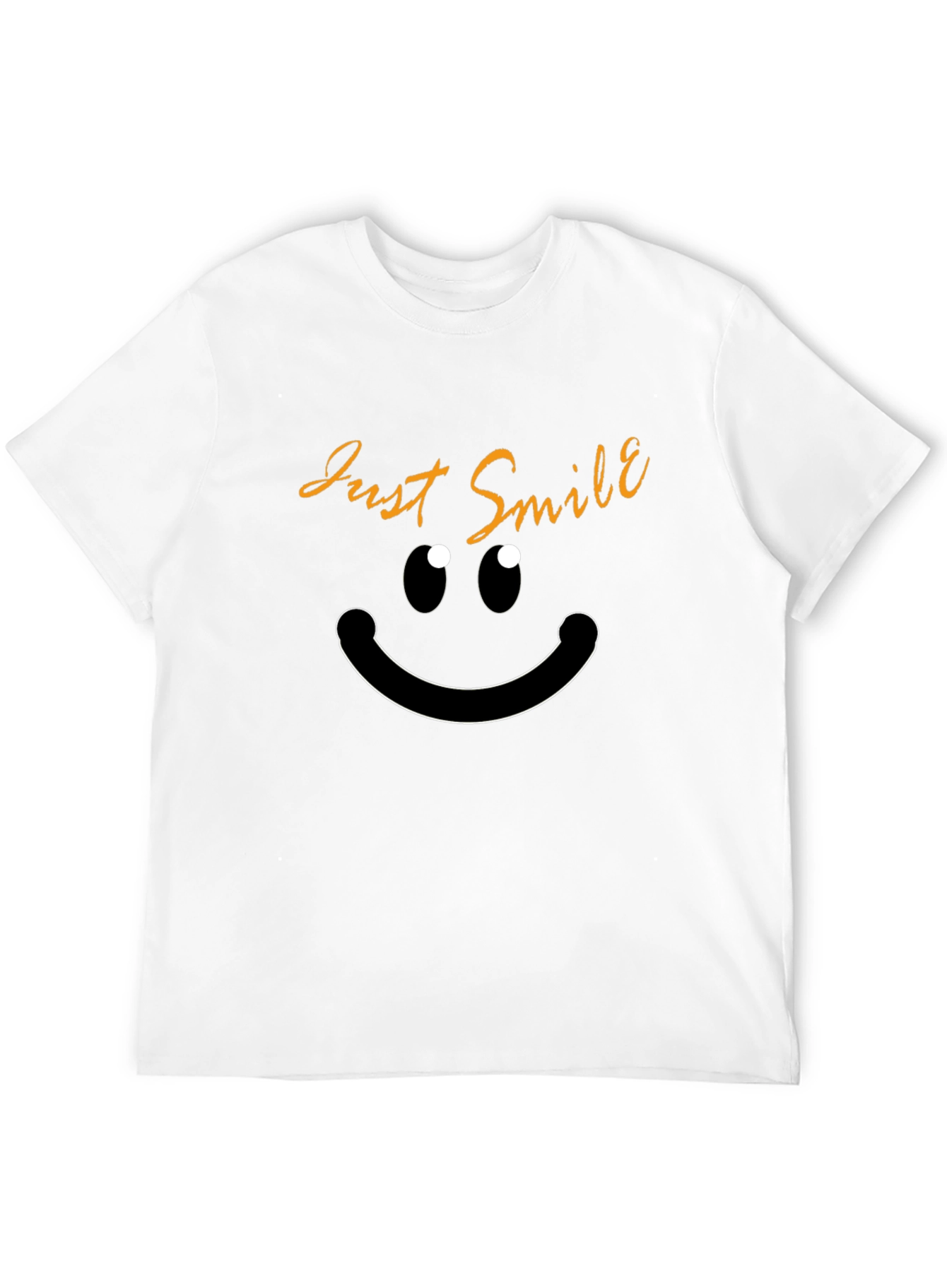 Black Just Smile Graphic T-Shirt - Black Cotton Blend Tee view 12