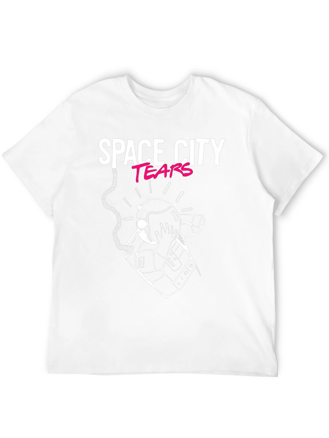 Black Space City Tears Graphic Black T-Shirt view 12