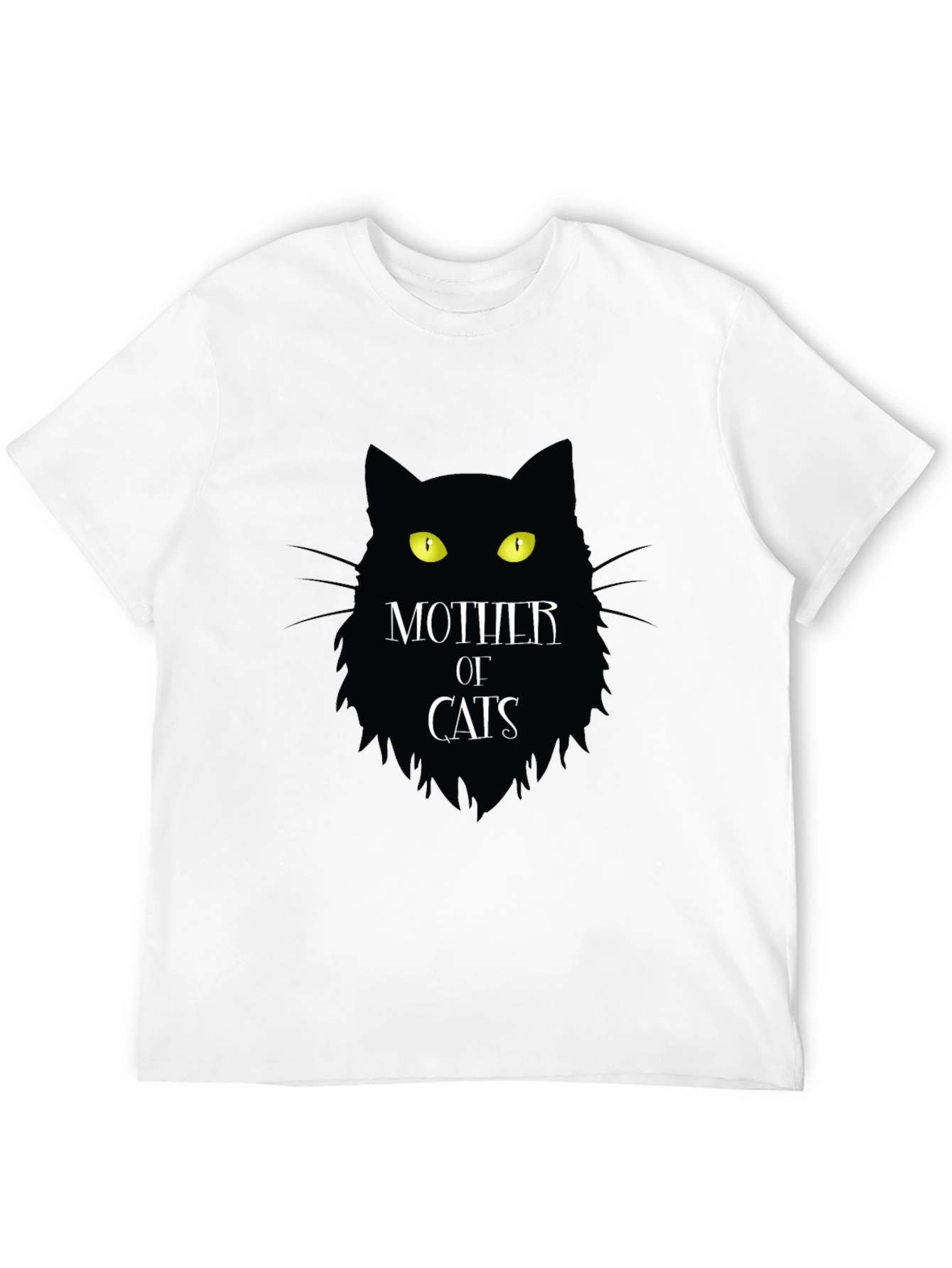 Black Mother of Cats T-Shirt Black Novelty Tee view 12
