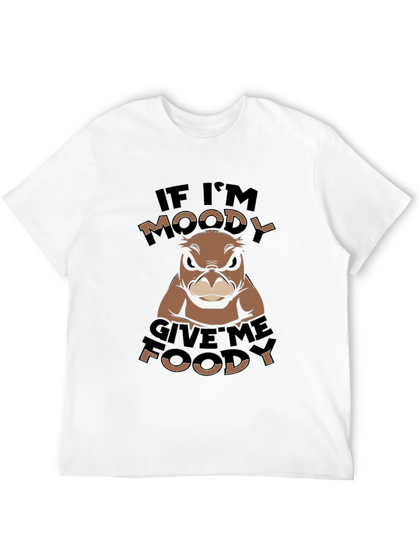 Black Moody Otter Graphic Tee - Black Cotton Blend view 12