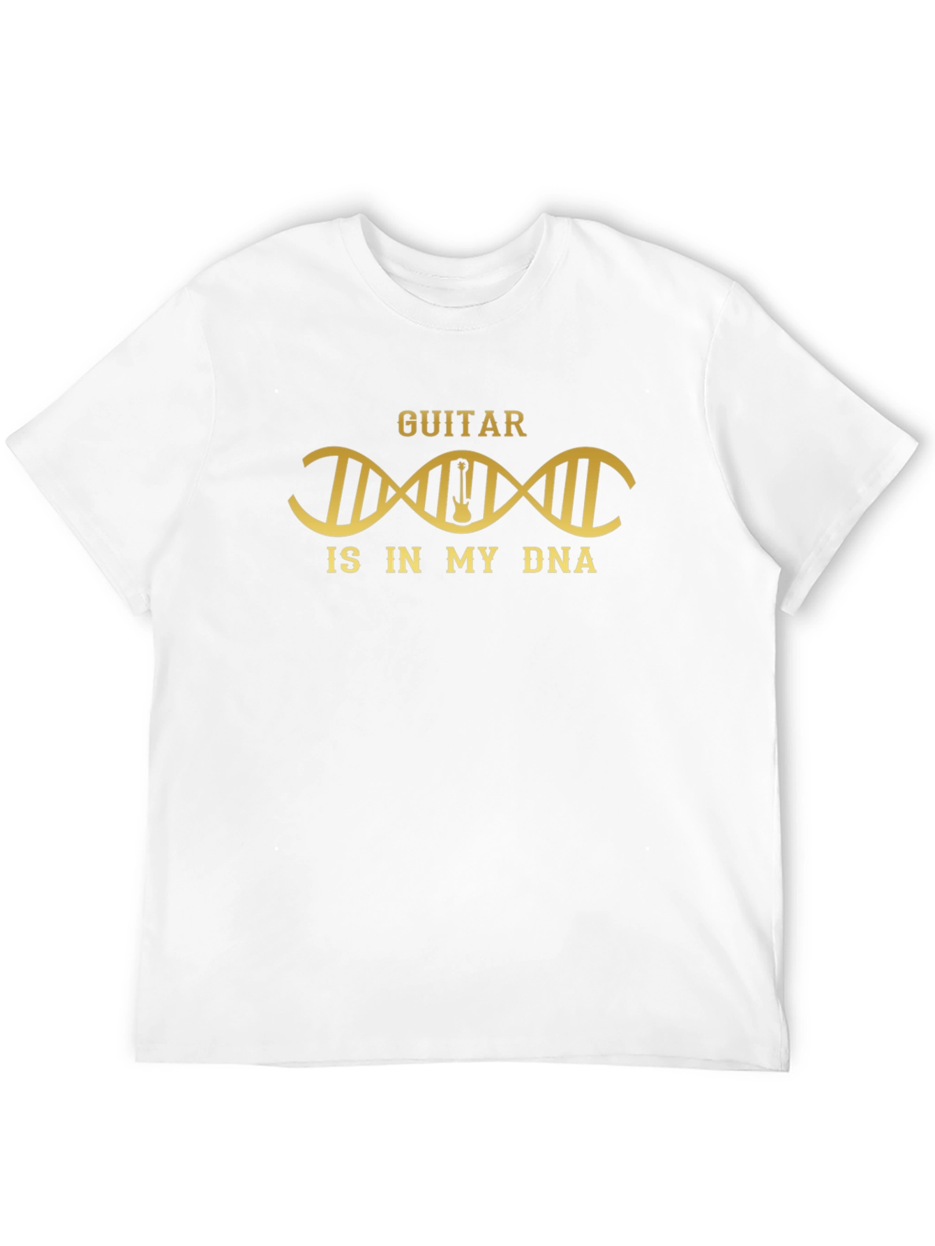 Black Guitar DNA Black T-Shirt Music Lover Tee view 12