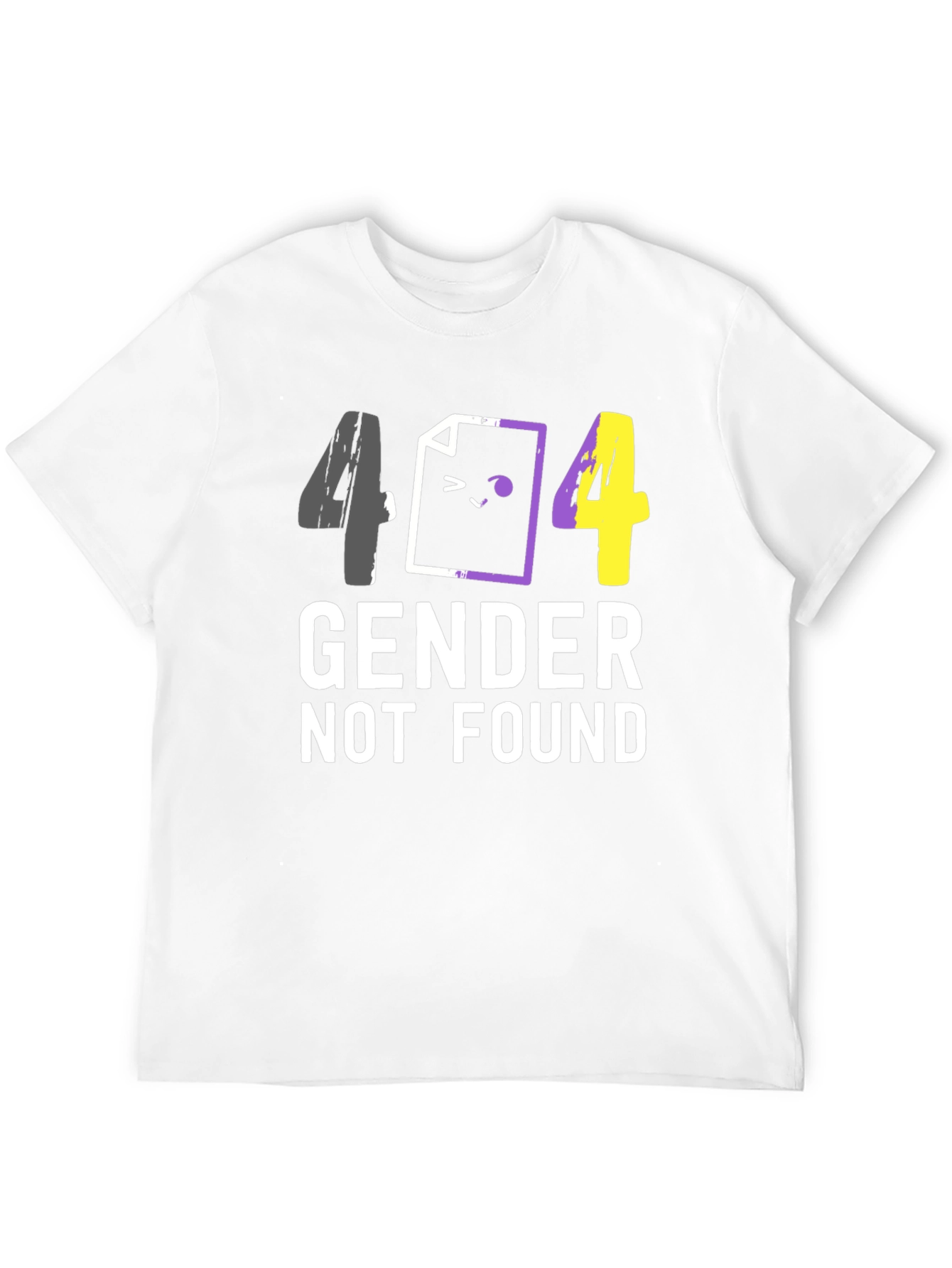 Black 404 Gender Not Found Unisex T-Shirt view 12