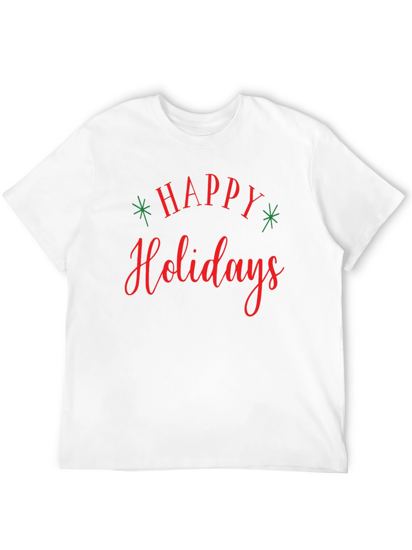 Black Happy Holidays Graphic T-Shirt - Festive Holiday Apparel view 12