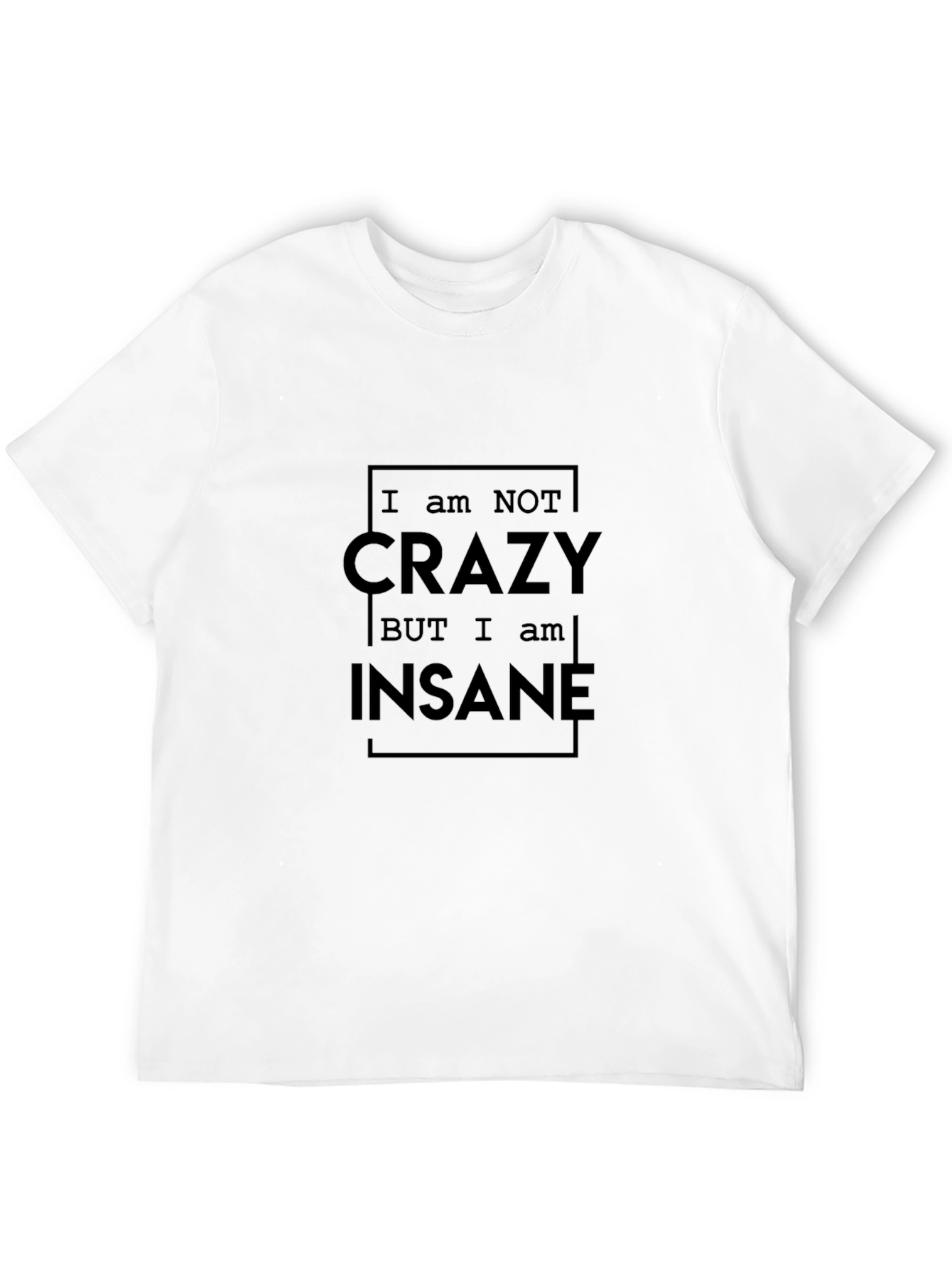 Black Crazy Insane Graphic Tee - Mens Black T-Shirt view 12