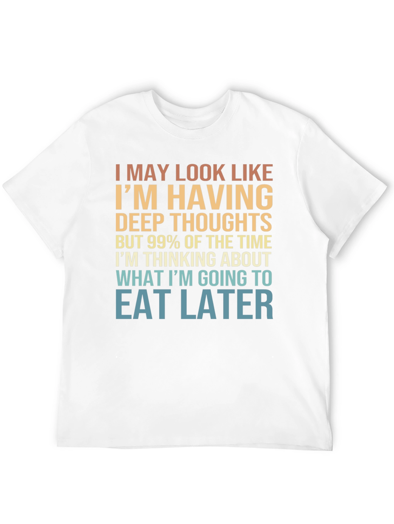 Black Funny Foodie T-Shirt: Deep Thoughts & Future Eats view 12