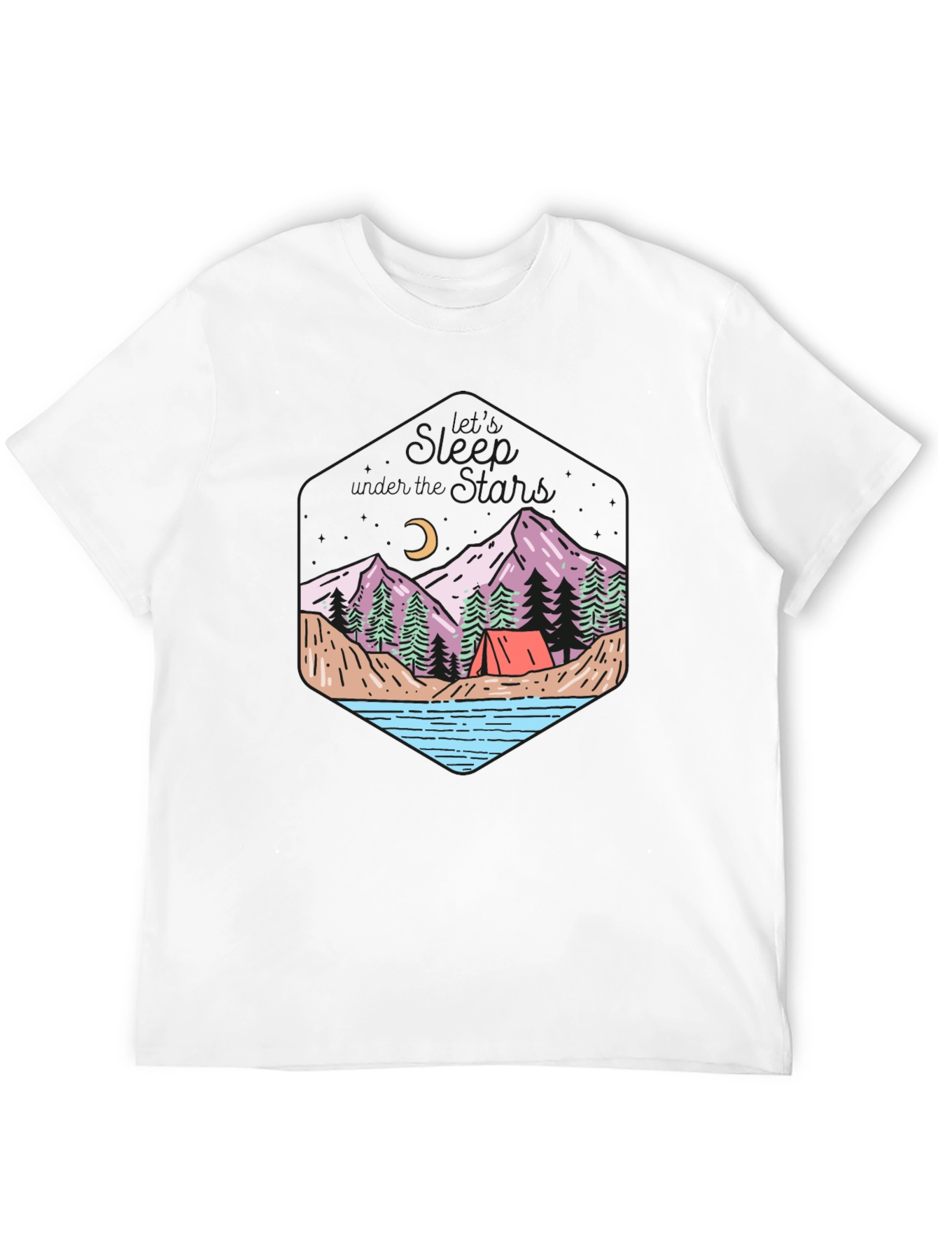 Black Outdoor Adventure T-Shirt - Camping Theme view 12