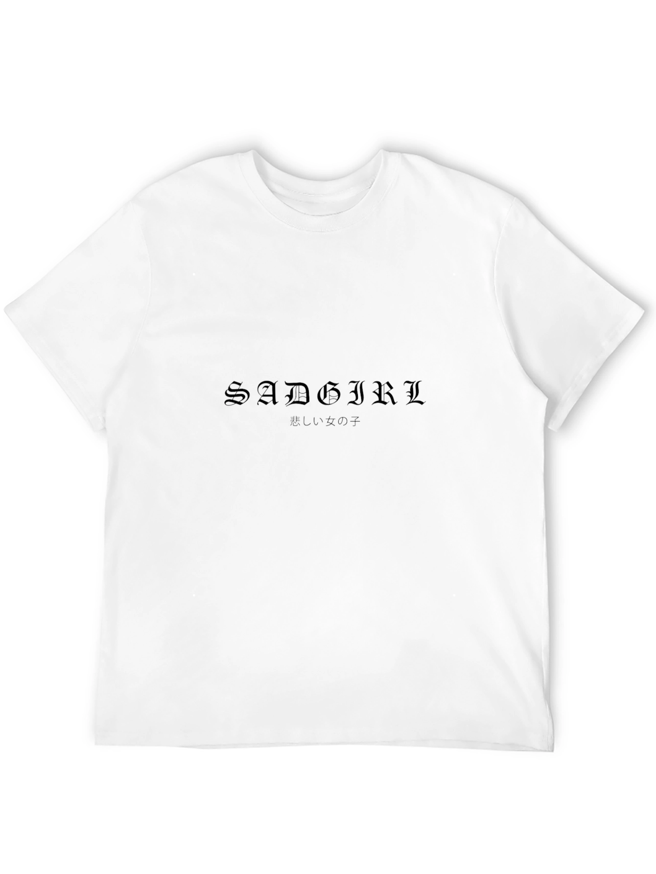 Black Sad Girl Graphic Tee - Black view 12