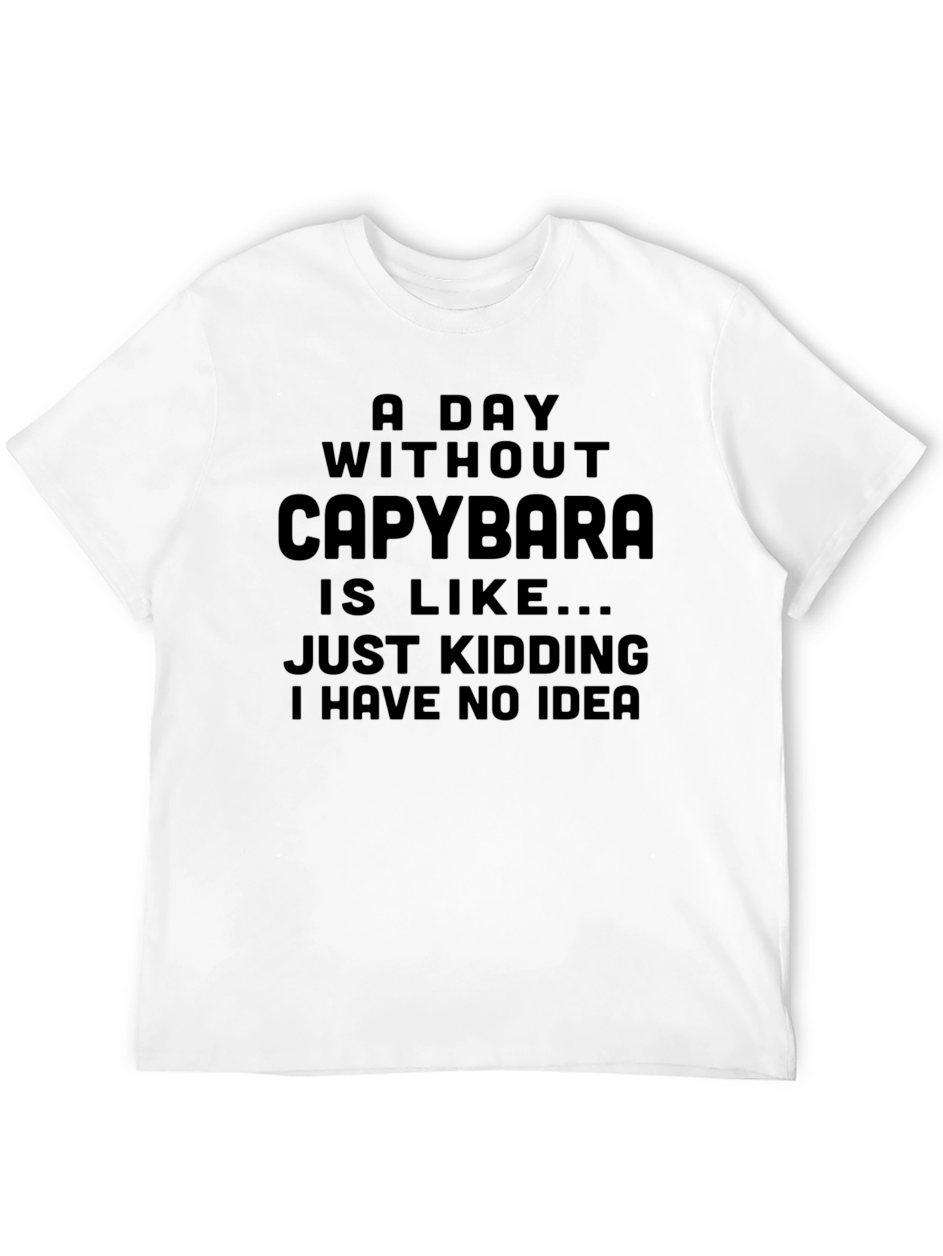 Black Funny Capybara T-Shirt - No Idea view 12