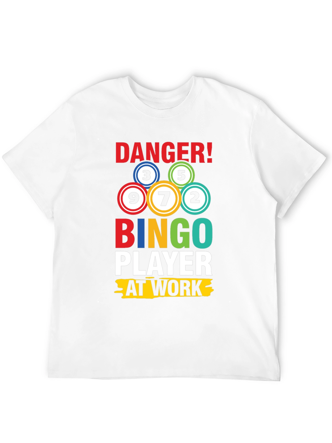 Black Danger Bingo Player at Work T-Shirt  view 12