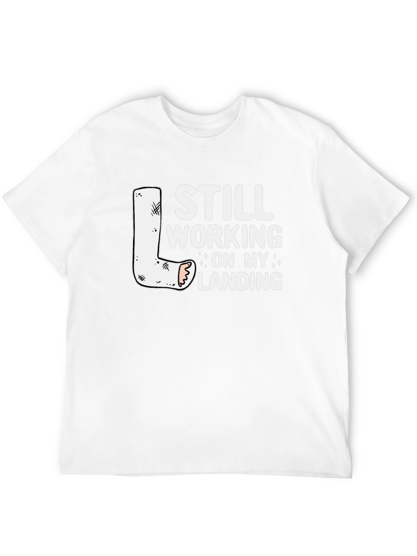 Black Still Working On My Landing T-Shirt view 12