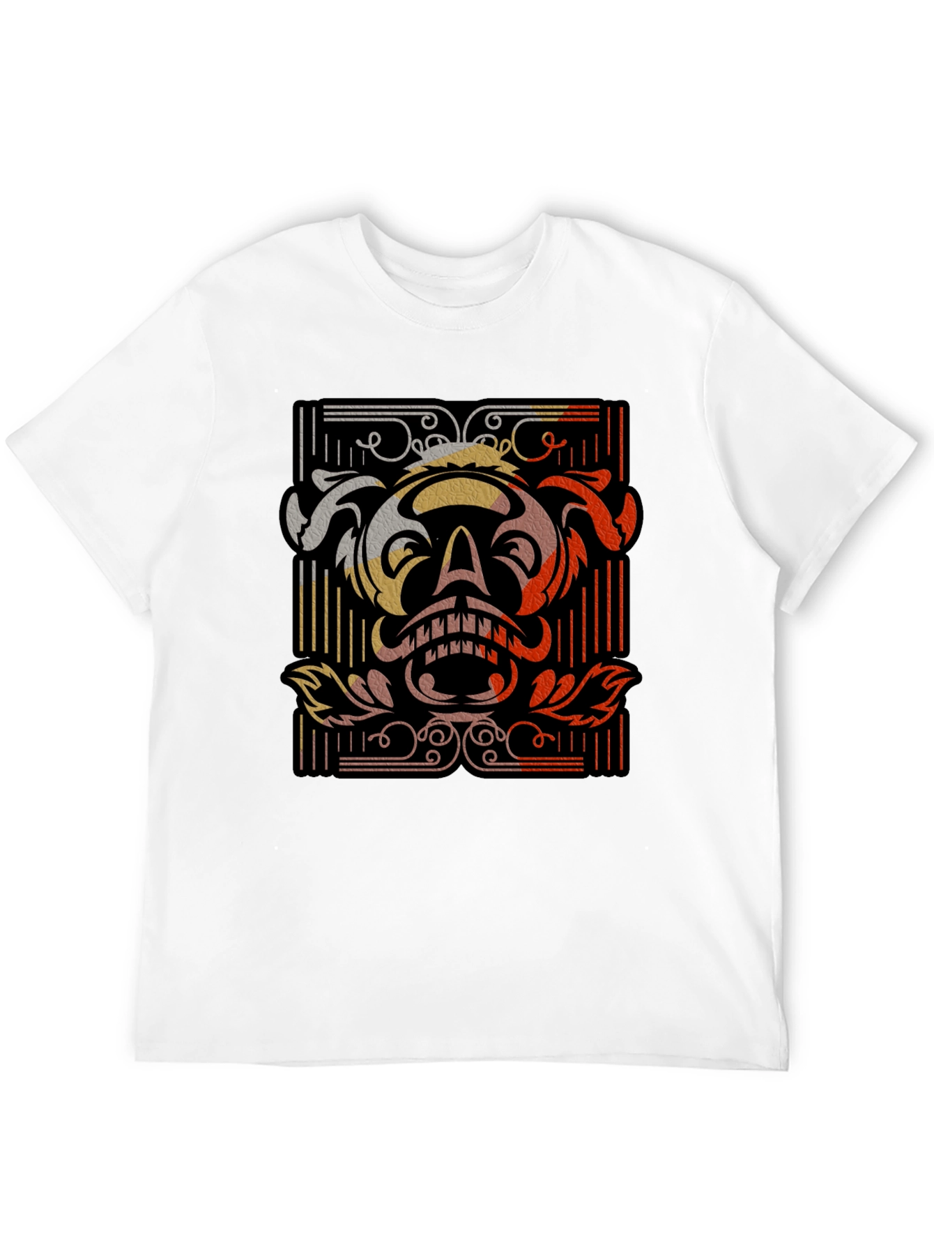 Black Skull Graphic Black T-Shirt - Unique Retro Design view 12