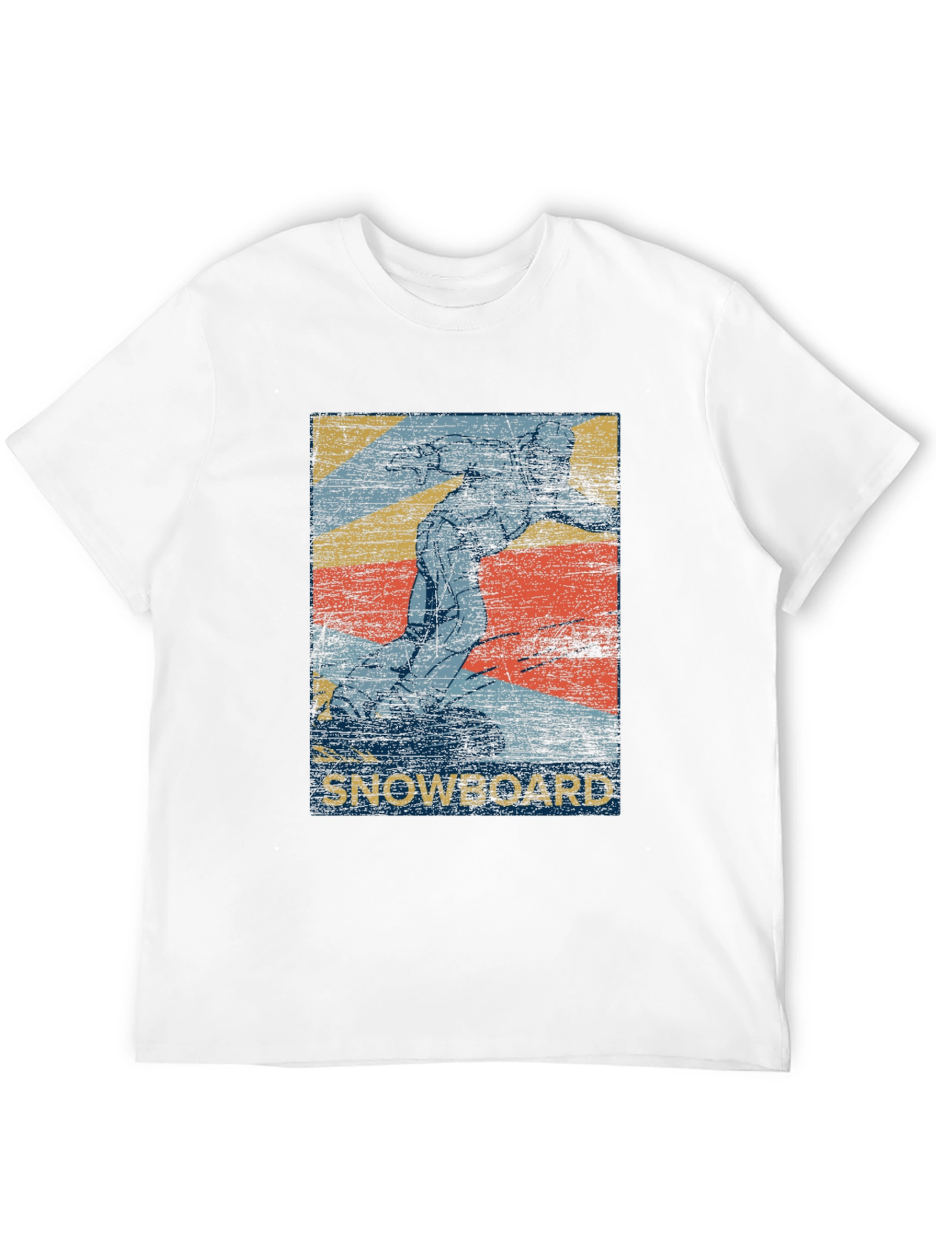 Black Vintage Snowboard Graphic T-Shirt - Black view 12